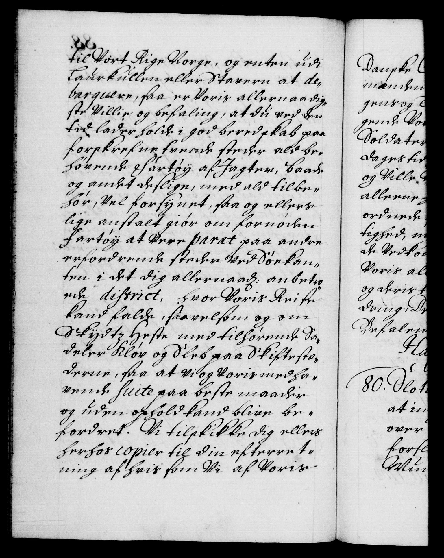 Danske Kanselli 1572-1799, AV/RA-EA-3023/F/Fc/Fca/Fcab/L0017: Norske tegnelser, 1704-1706, p. 88b