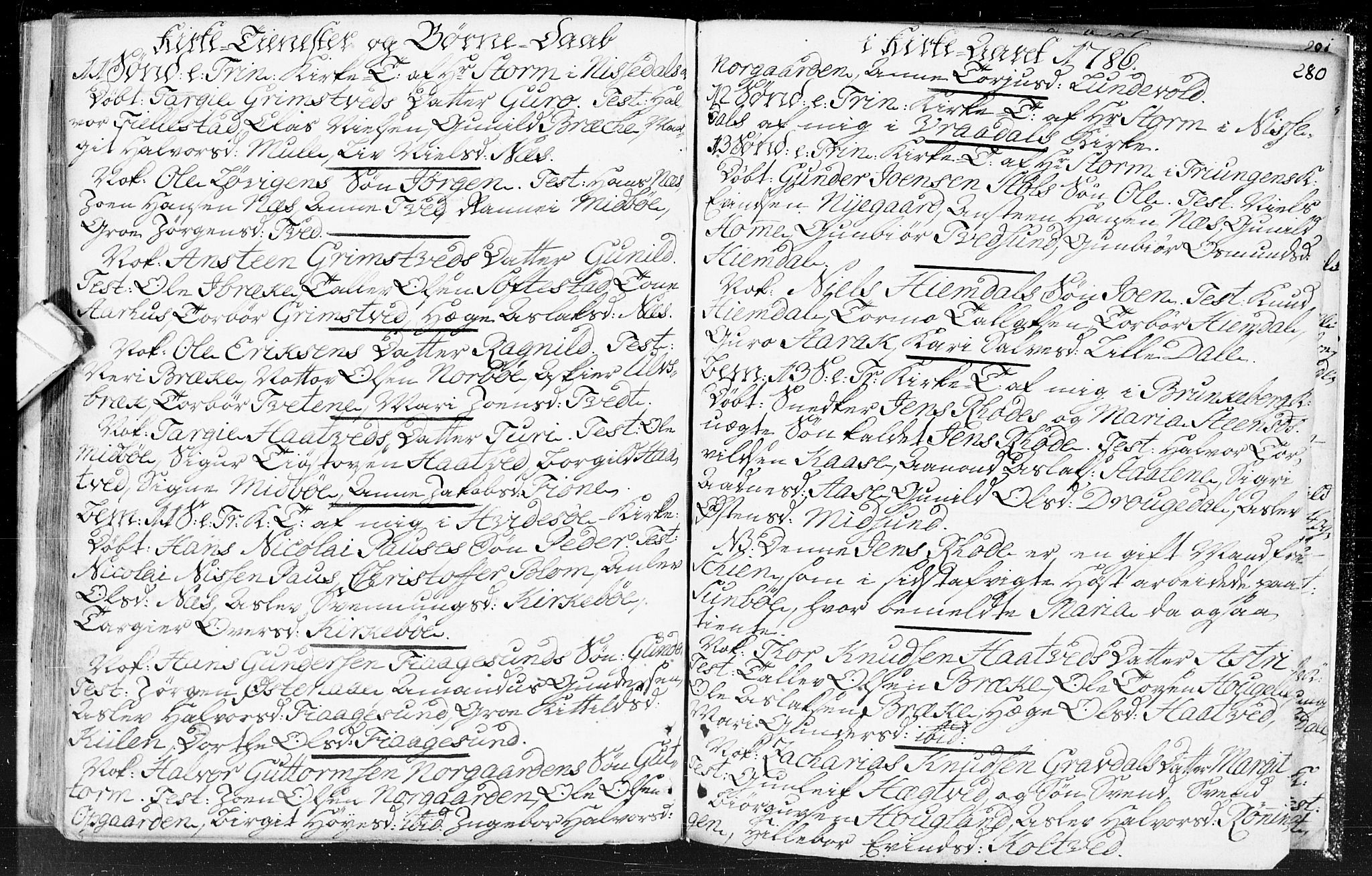 Kviteseid kirkebøker, SAKO/A-276/F/Fa/L0002: Parish register (official) no. I 2, 1773-1786, p. 280