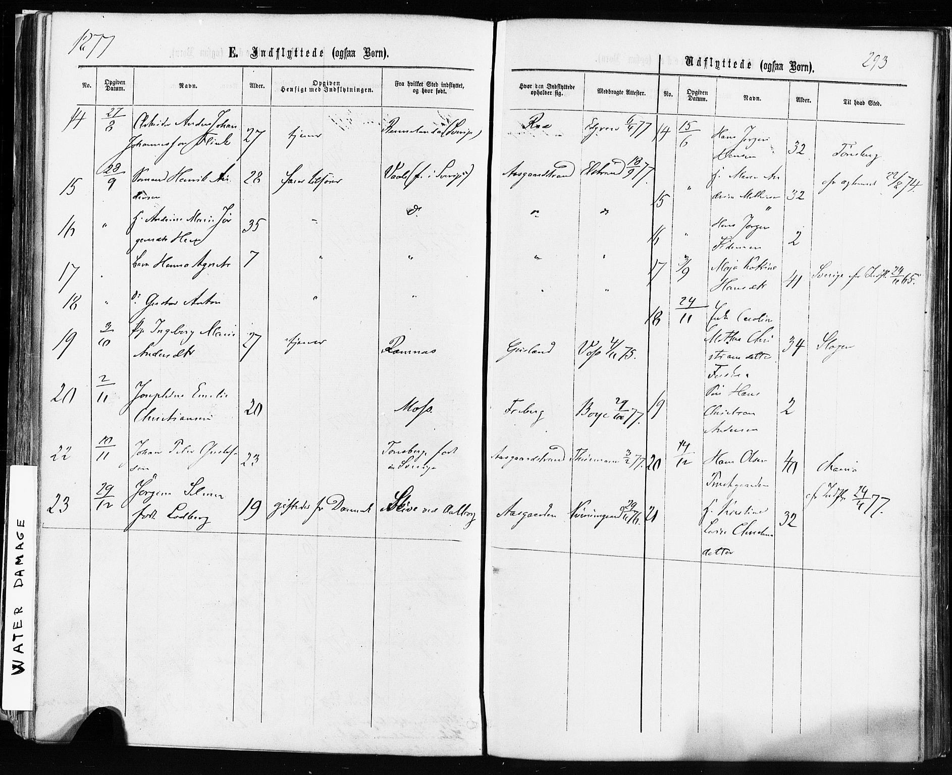 Borre kirkebøker, AV/SAKO-A-338/F/Fa/L0008: Parish register (official) no. I 8, 1868-1877, p. 293