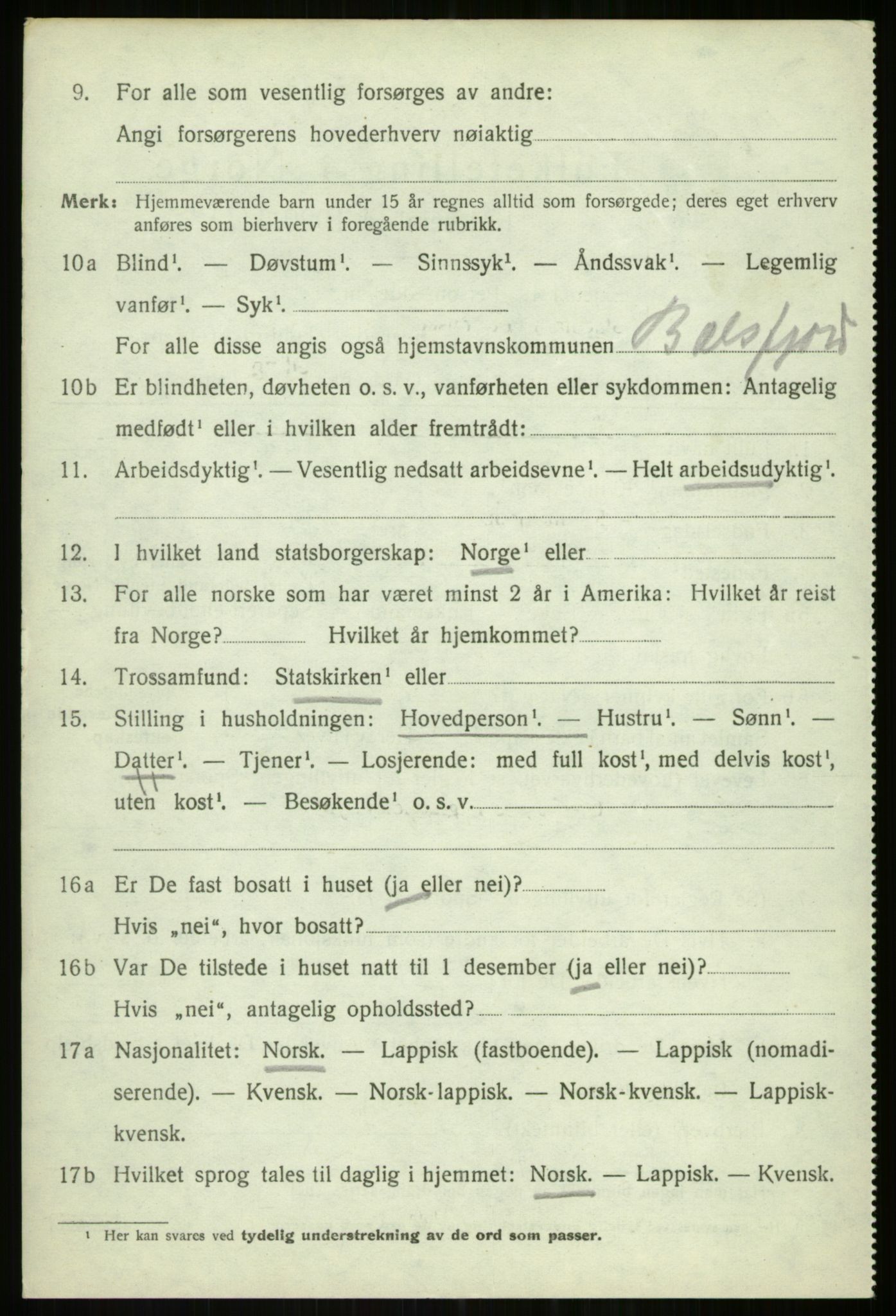SATØ, 1920 census for Balsfjord, 1920, p. 7440