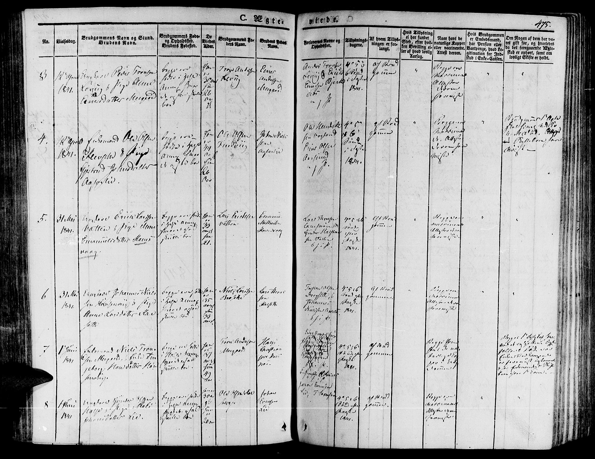 Ministerialprotokoller, klokkerbøker og fødselsregistre - Møre og Romsdal, AV/SAT-A-1454/592/L1025: Parish register (official) no. 592A03 /2, 1831-1849, p. 475