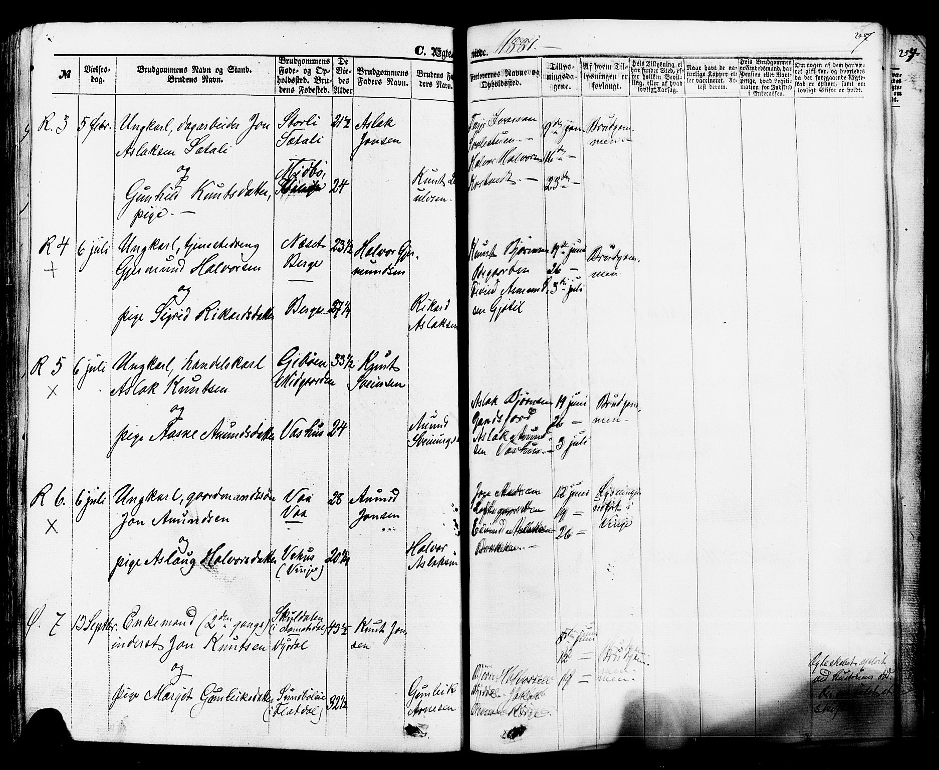 Rauland kirkebøker, AV/SAKO-A-292/F/Fa/L0003: Parish register (official) no. I 3, 1859-1886, p. 247