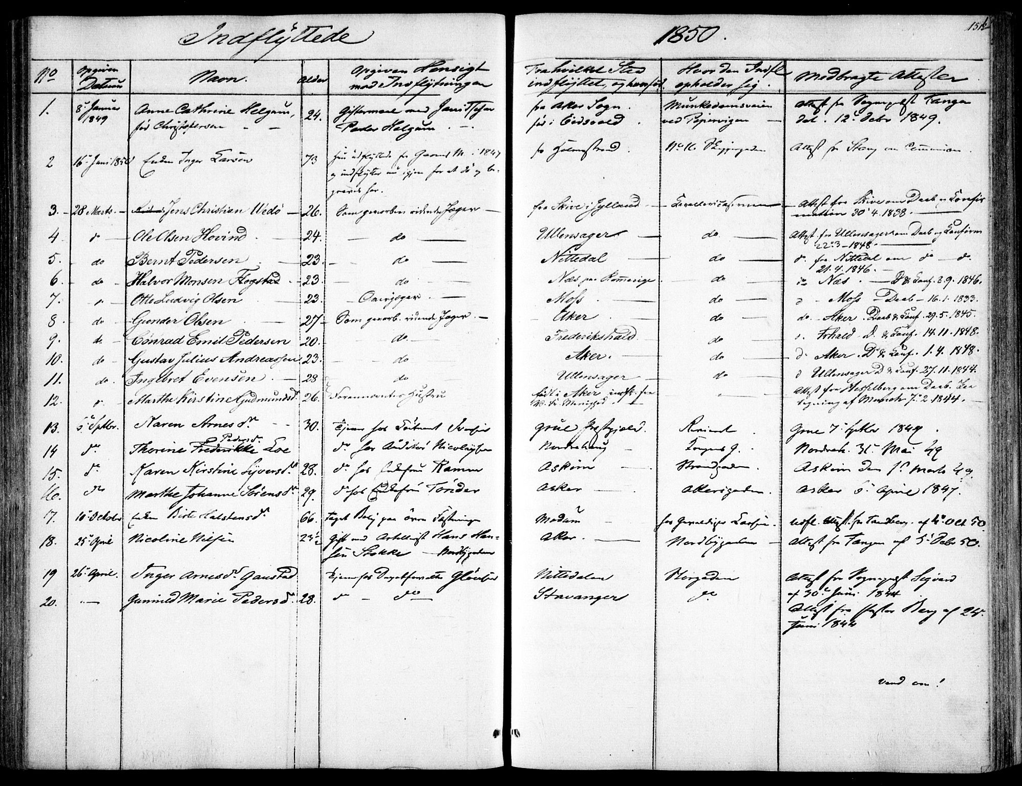 Garnisonsmenigheten Kirkebøker, SAO/A-10846/F/Fa/L0009: Parish register (official) no. 9, 1842-1859, p. 151b