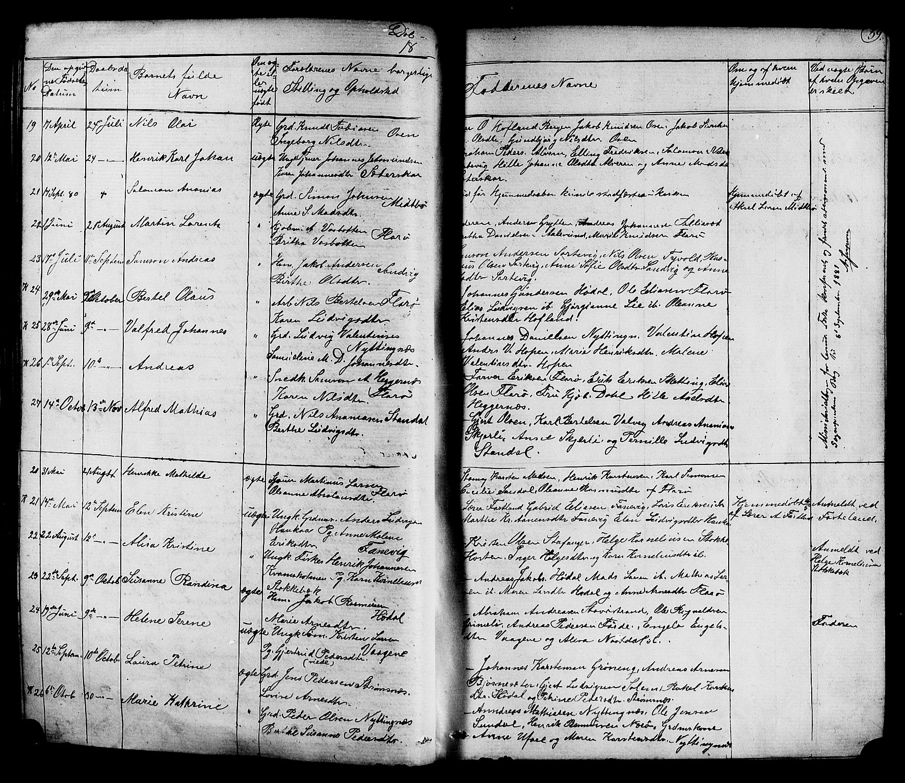 Kinn sokneprestembete, AV/SAB-A-80801/H/Hab/Habc/L0002: Parish register (copy) no. C 2, 1869-1918, p. 59