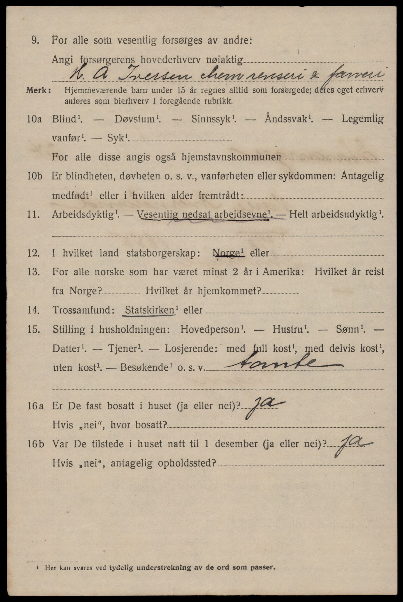 SAST, 1920 census for Stavanger, 1920, p. 76195