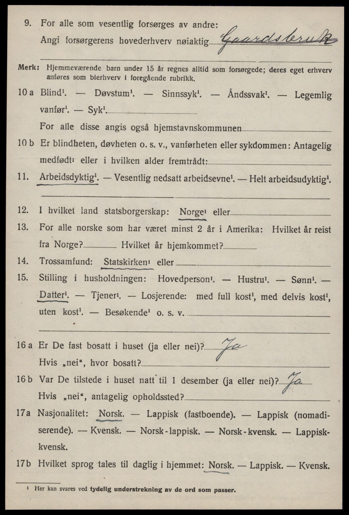 SAT, 1920 census for Soknedal, 1920, p. 3451