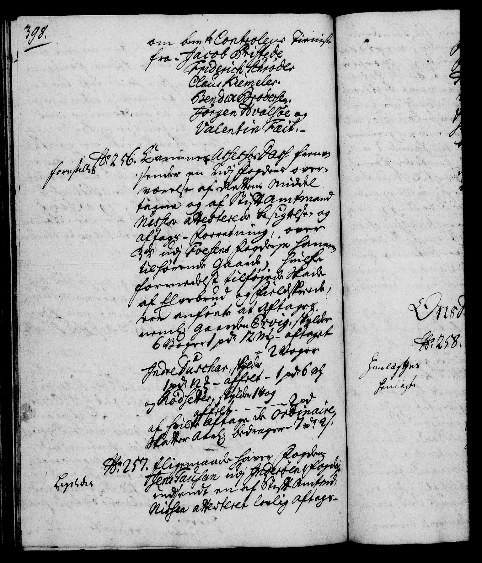 Rentekammeret, Kammerkanselliet, RA/EA-3111/G/Gh/Gha/L0022: Norsk ekstraktmemorialprotokoll (merket RK 53.67), 1739-1741, p. 398