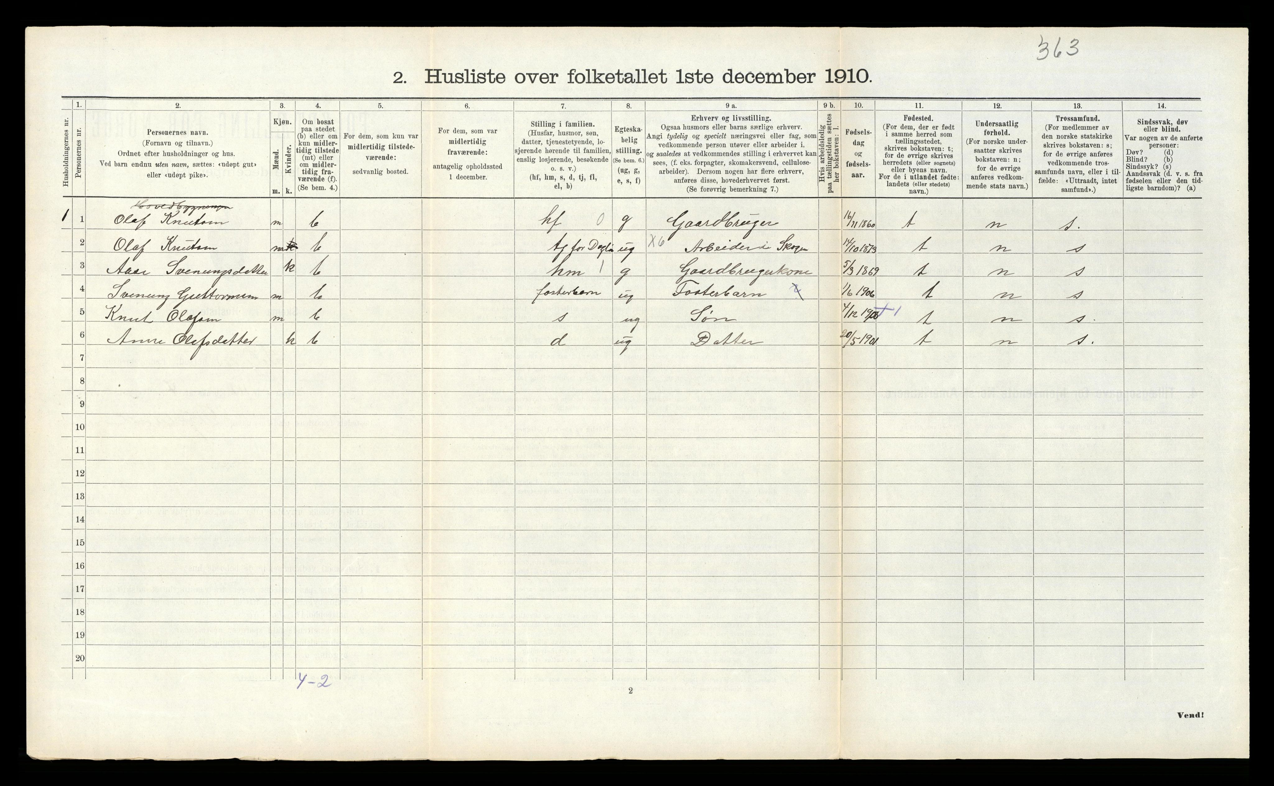 RA, 1910 census for Seljord, 1910, p. 162