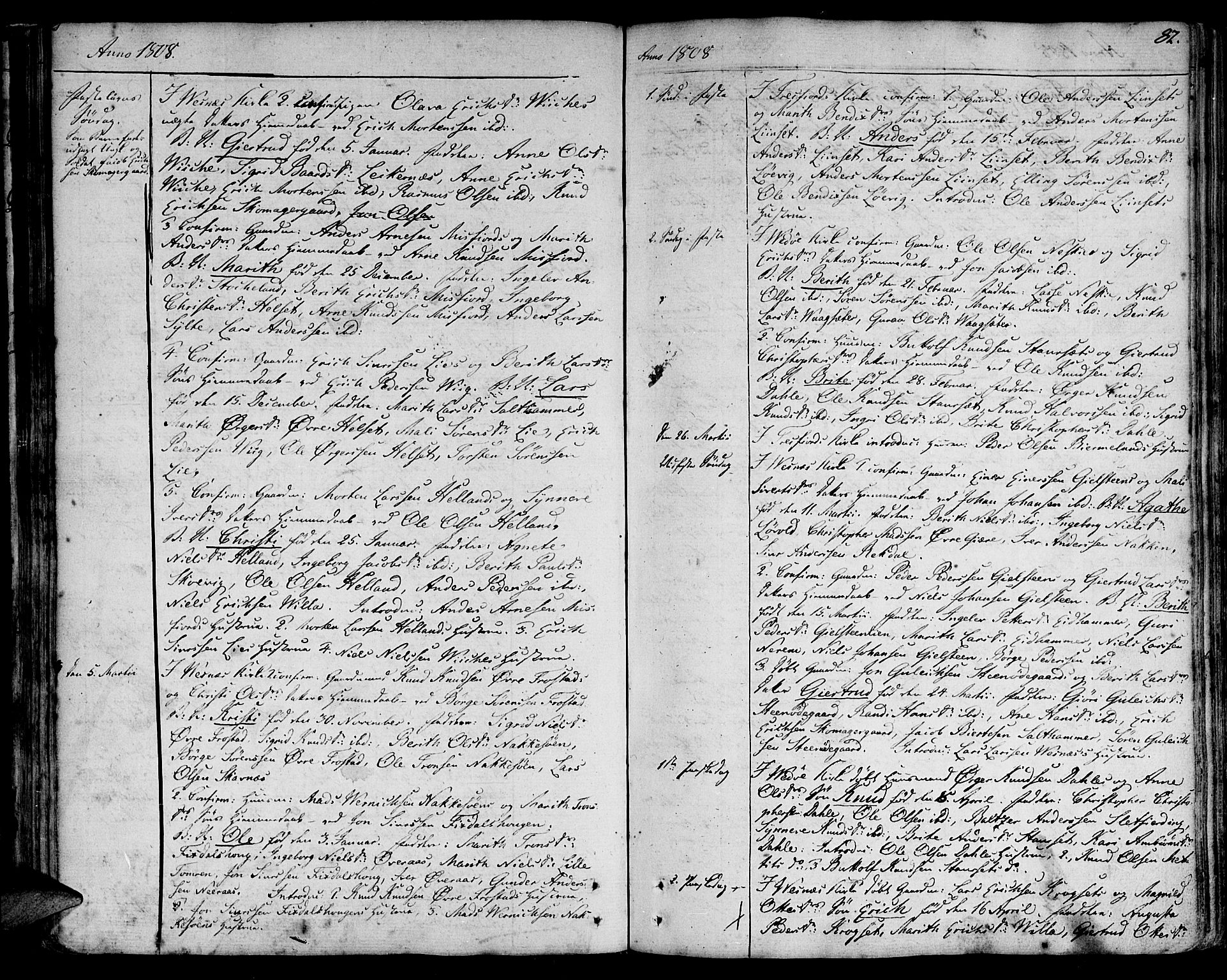 Ministerialprotokoller, klokkerbøker og fødselsregistre - Møre og Romsdal, AV/SAT-A-1454/547/L0601: Parish register (official) no. 547A03, 1799-1818, p. 82