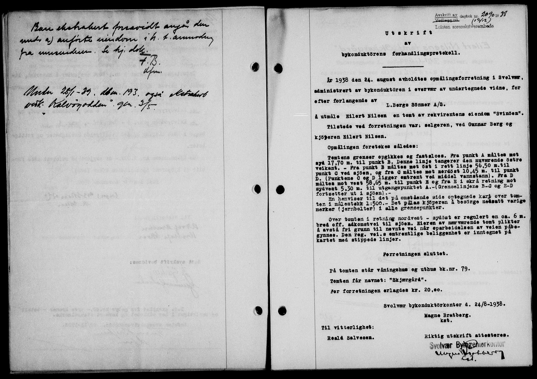 Lofoten sorenskriveri, SAT/A-0017/1/2/2C/L0005a: Mortgage book no. 5a, 1939-1939, Diary no: : 2690/1938