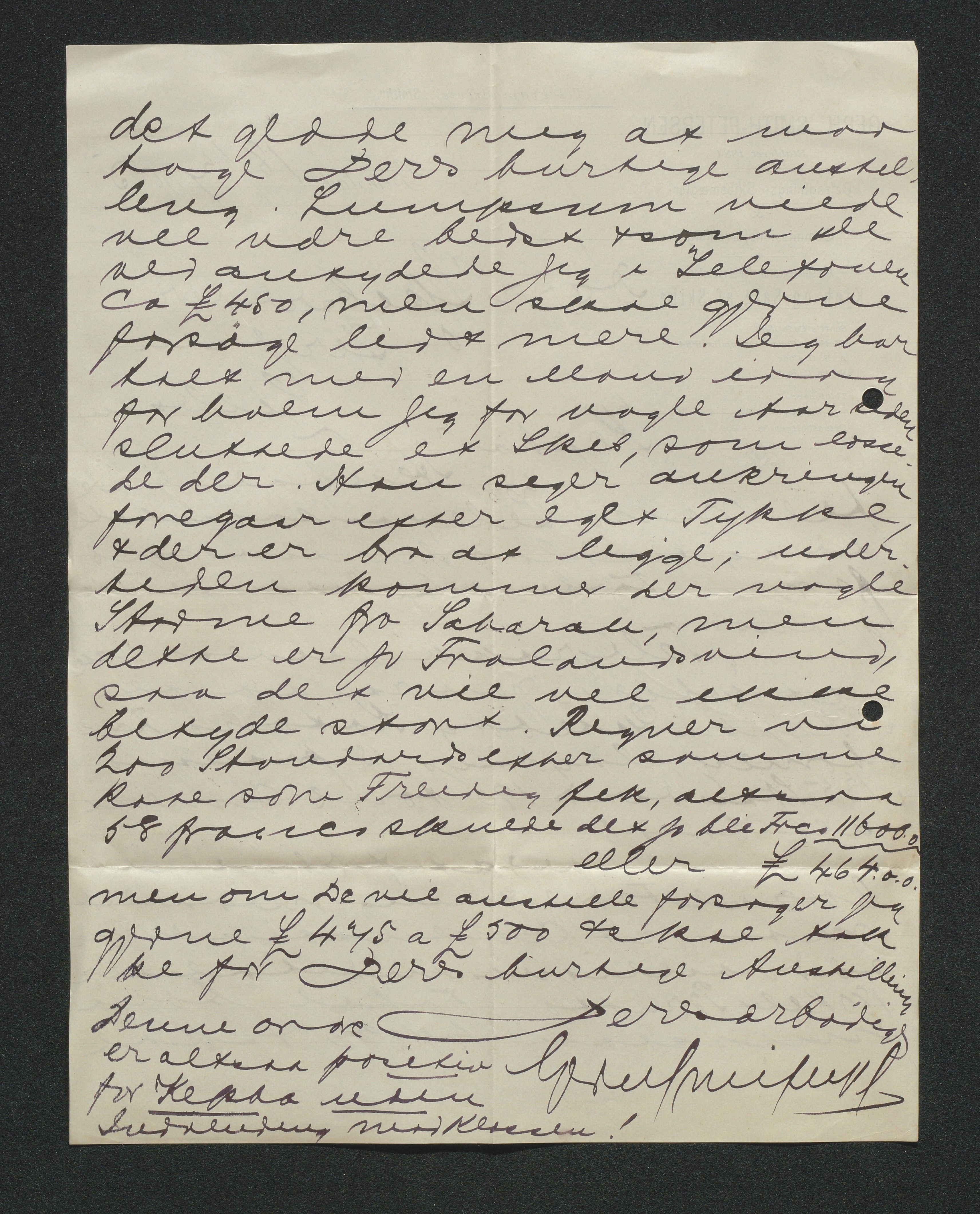 O. Terjesens rederi, AAKS/PA-2525/E/E01/L0013: Korrespondanse, 1904-1905