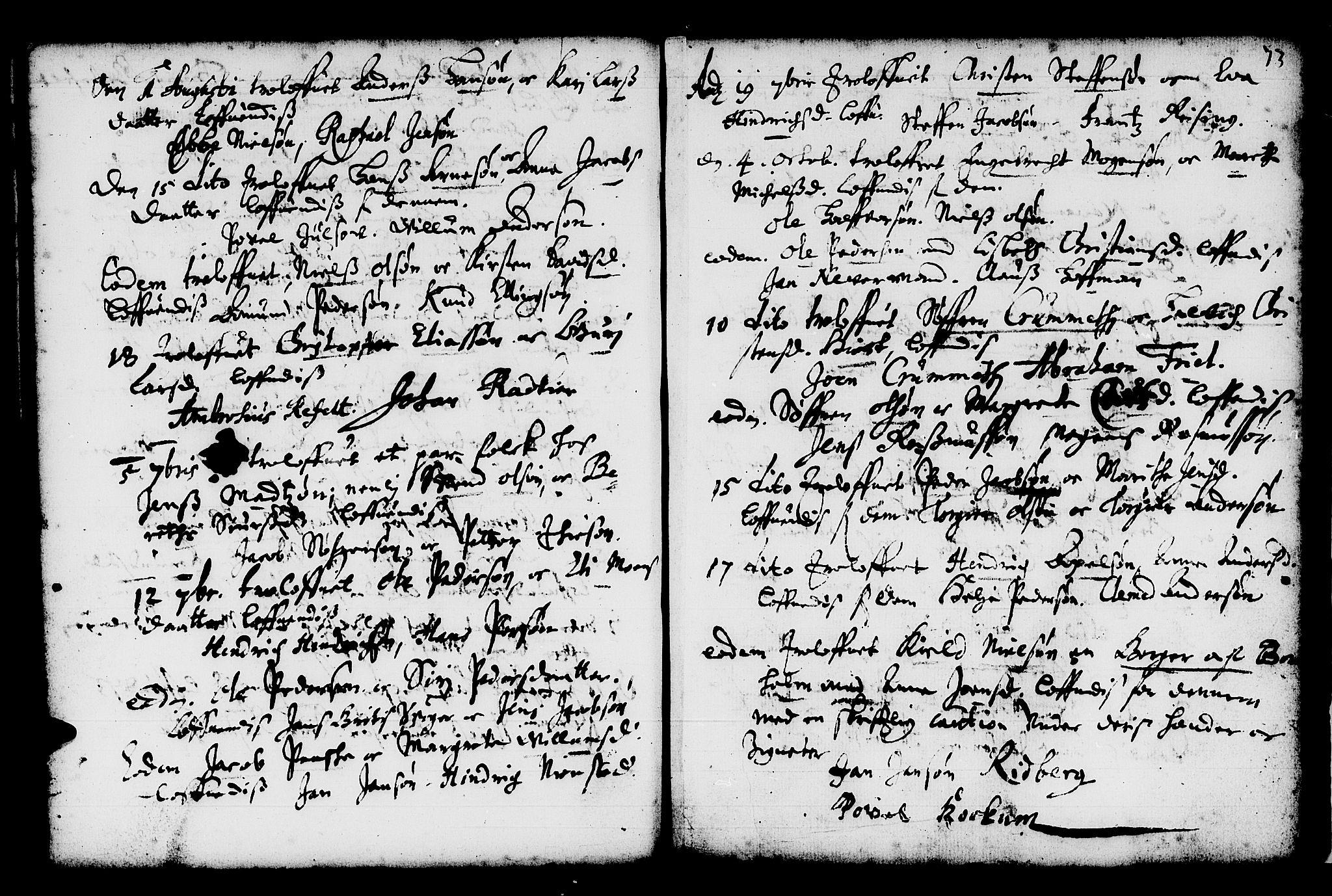 Domkirken sokneprestembete, AV/SAB-A-74801/H/Haa/L0006: Parish register (official) no. A 6, 1663-1683, p. 73