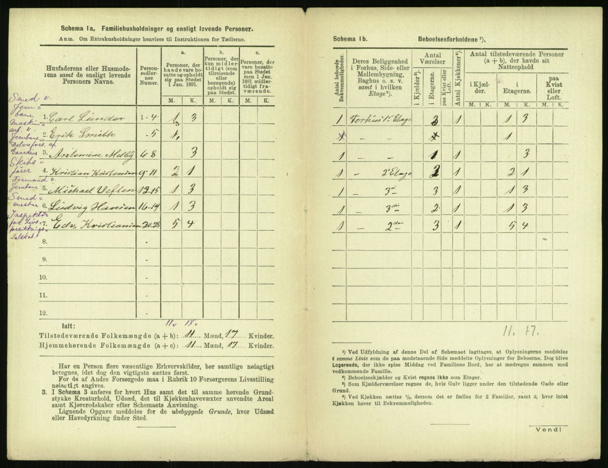 RA, 1891 census for 0301 Kristiania, 1891, p. 120917