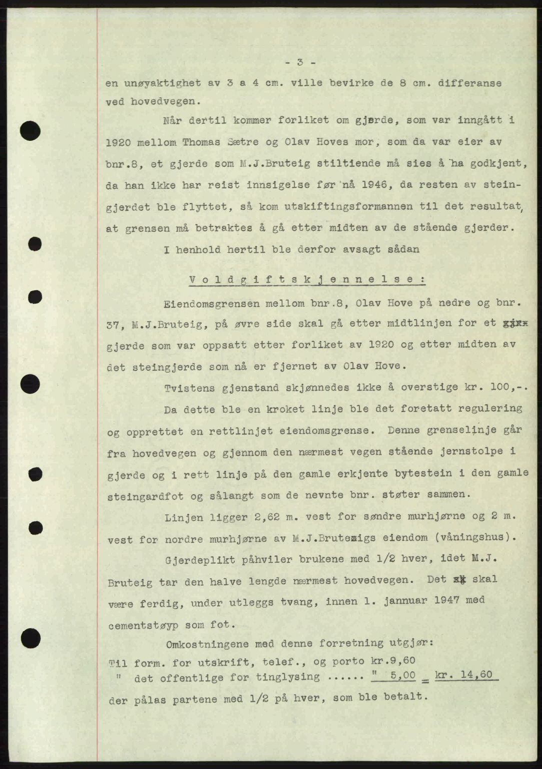 Nordre Sunnmøre sorenskriveri, AV/SAT-A-0006/1/2/2C/2Ca: Mortgage book no. A24, 1947-1947, Diary no: : 317/1947