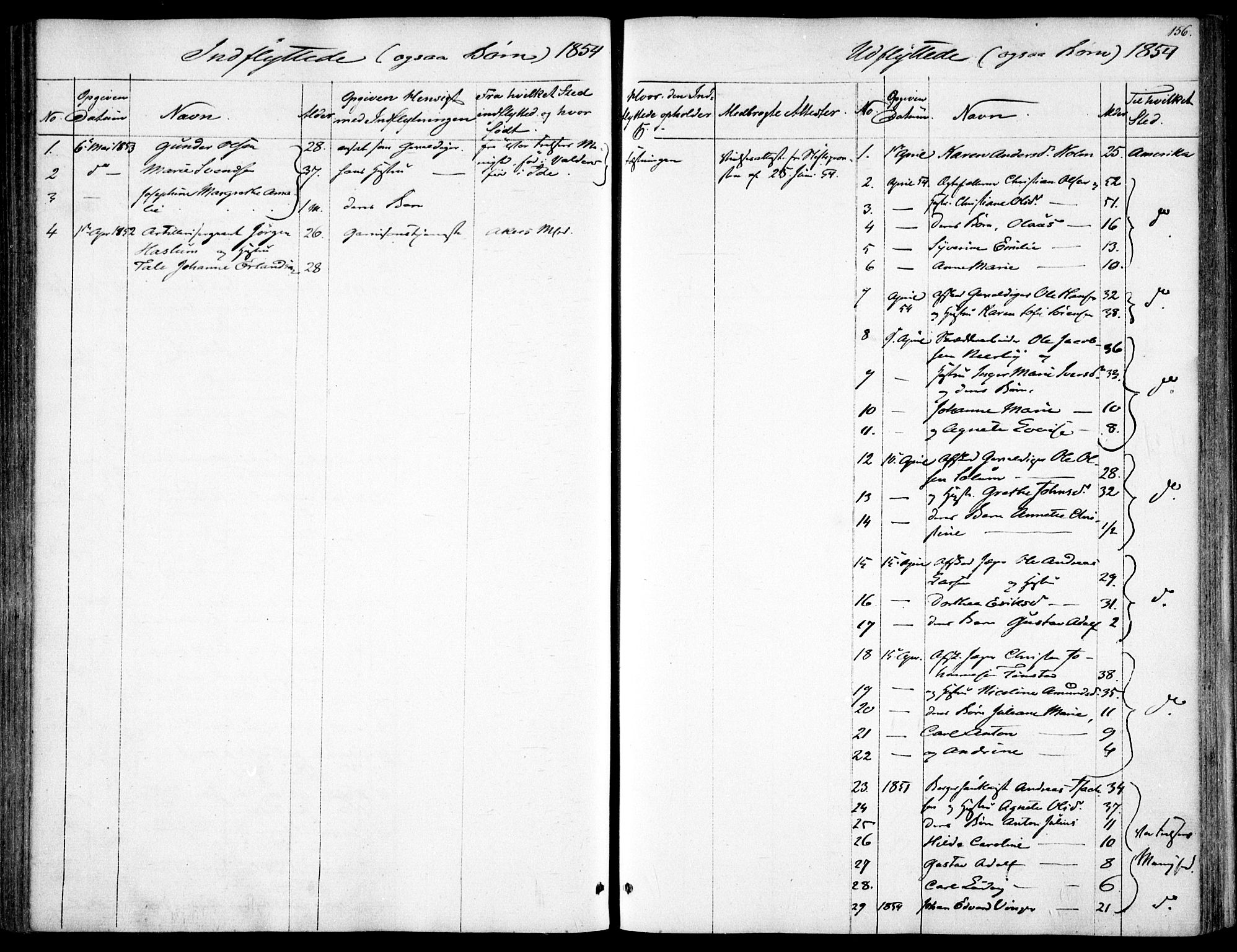 Garnisonsmenigheten Kirkebøker, SAO/A-10846/F/Fa/L0009: Parish register (official) no. 9, 1842-1859, p. 156