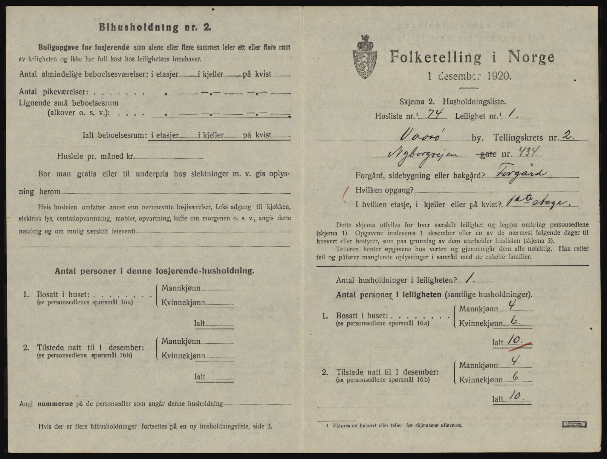 SATØ, 1920 census for Vadsø, 1920, p. 1180