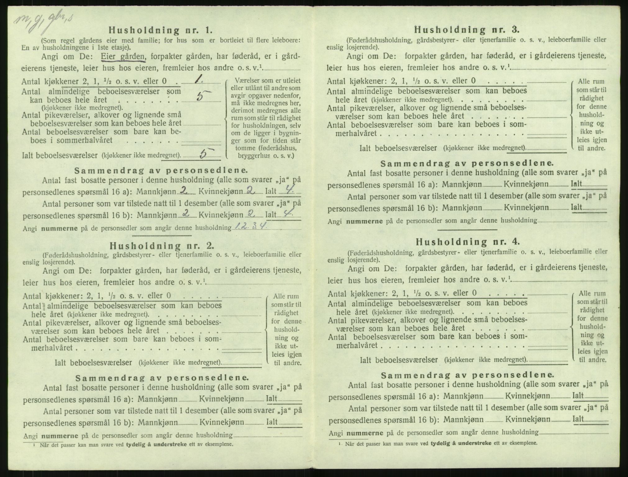 SAT, 1920 census for Giske, 1920, p. 421