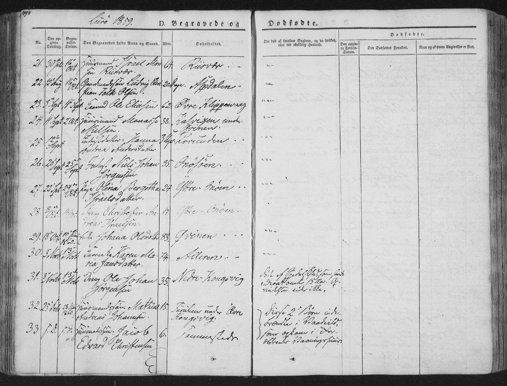 Ministerialprotokoller, klokkerbøker og fødselsregistre - Nordland, AV/SAT-A-1459/839/L0566: Parish register (official) no. 839A03, 1825-1862, p. 494