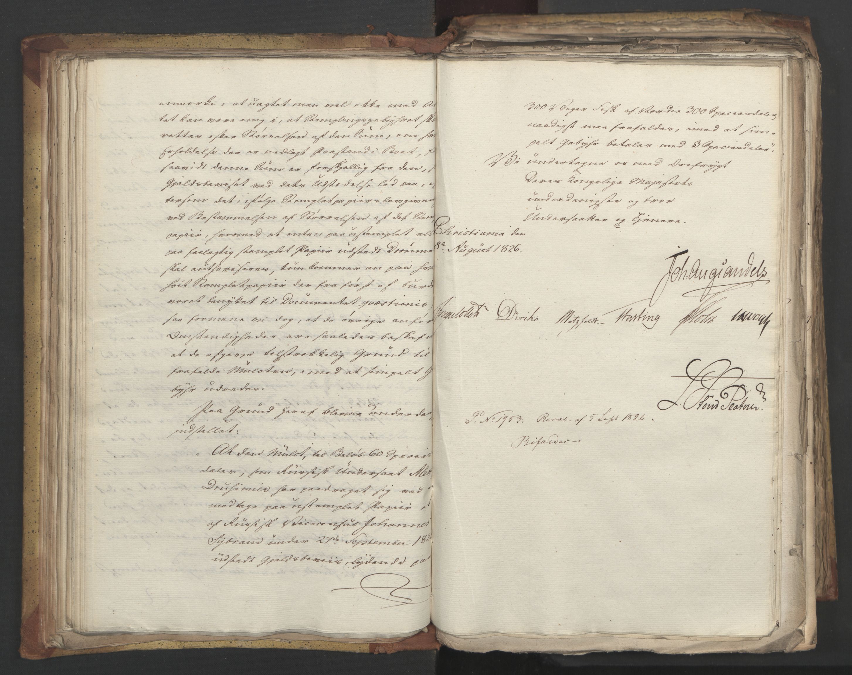 Statsrådsavdelingen i Stockholm, AV/RA-S-1003/D/Da/L0048: Regjeringsinnstillinger nr. 3600-3859, 1826, p. 112