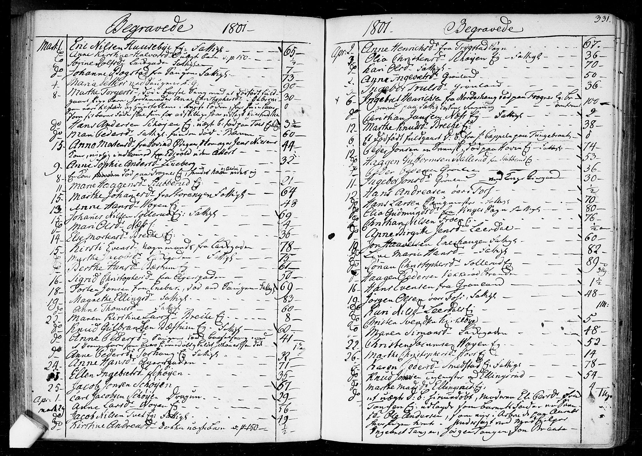 Aker prestekontor kirkebøker, AV/SAO-A-10861/F/L0010: Parish register (official) no. 10, 1786-1809, p. 331