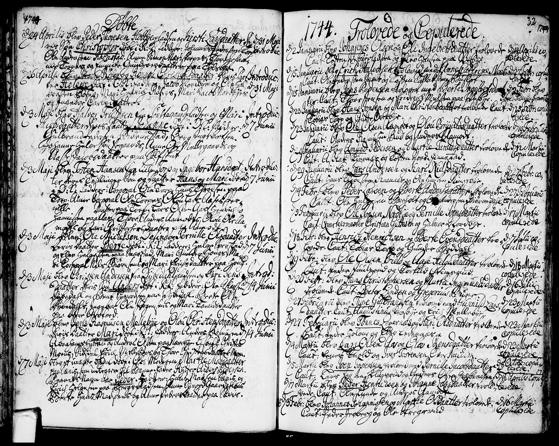 Rakkestad prestekontor Kirkebøker, AV/SAO-A-2008/F/Fa/L0002: Parish register (official) no. I 2, 1741-1751, p. 32