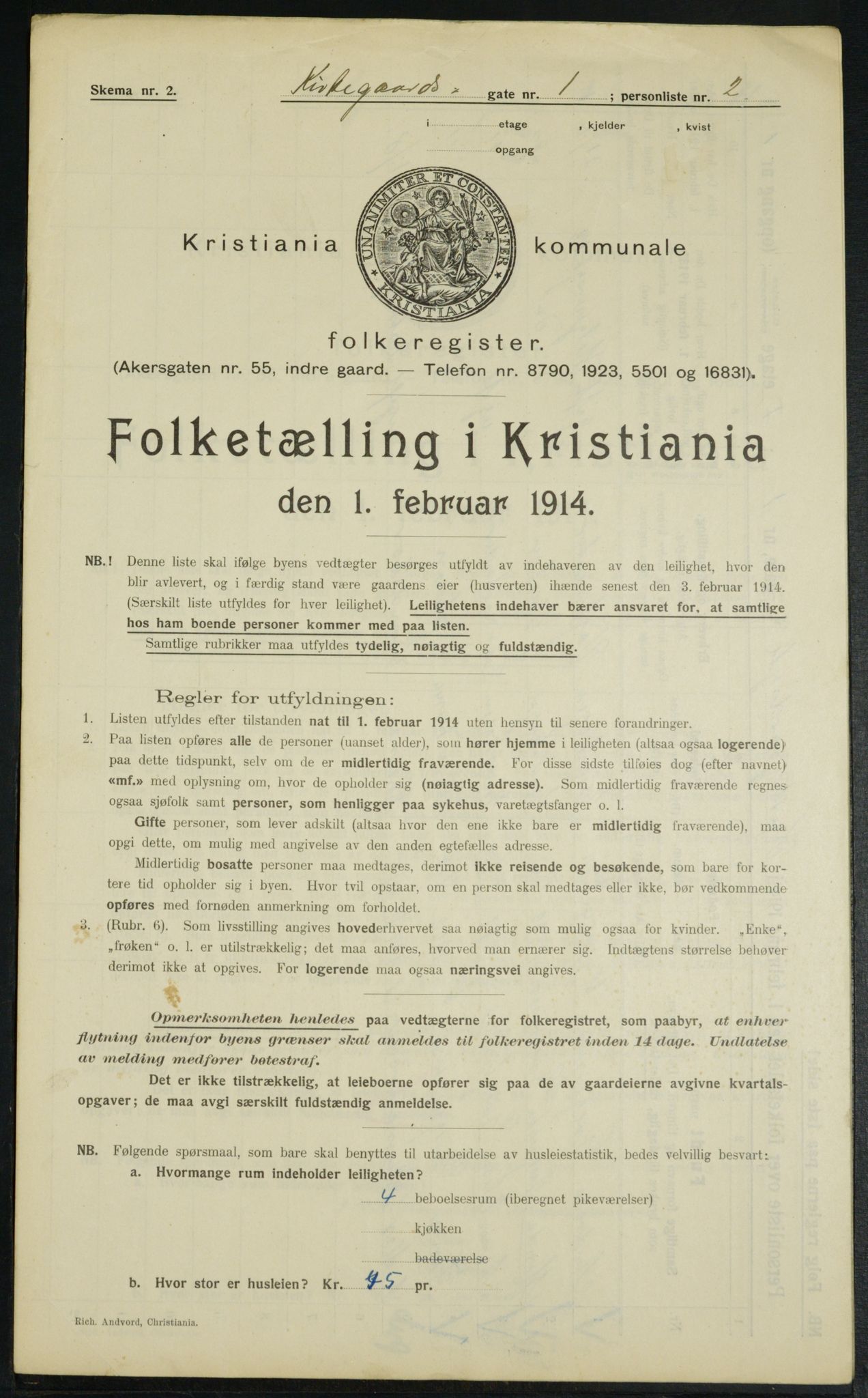 OBA, Municipal Census 1914 for Kristiania, 1914, p. 49985