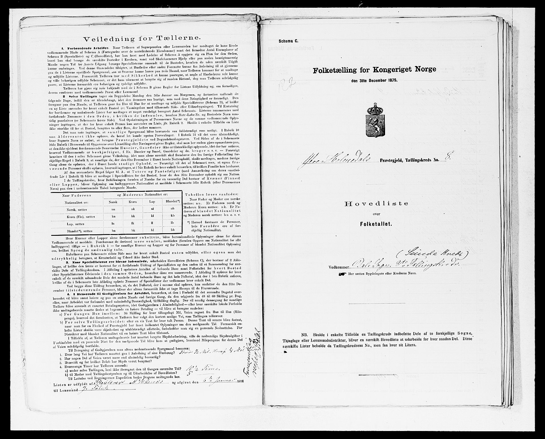 SAB, 1875 census for 1429P Ytre Holmedal, 1875, p. 20