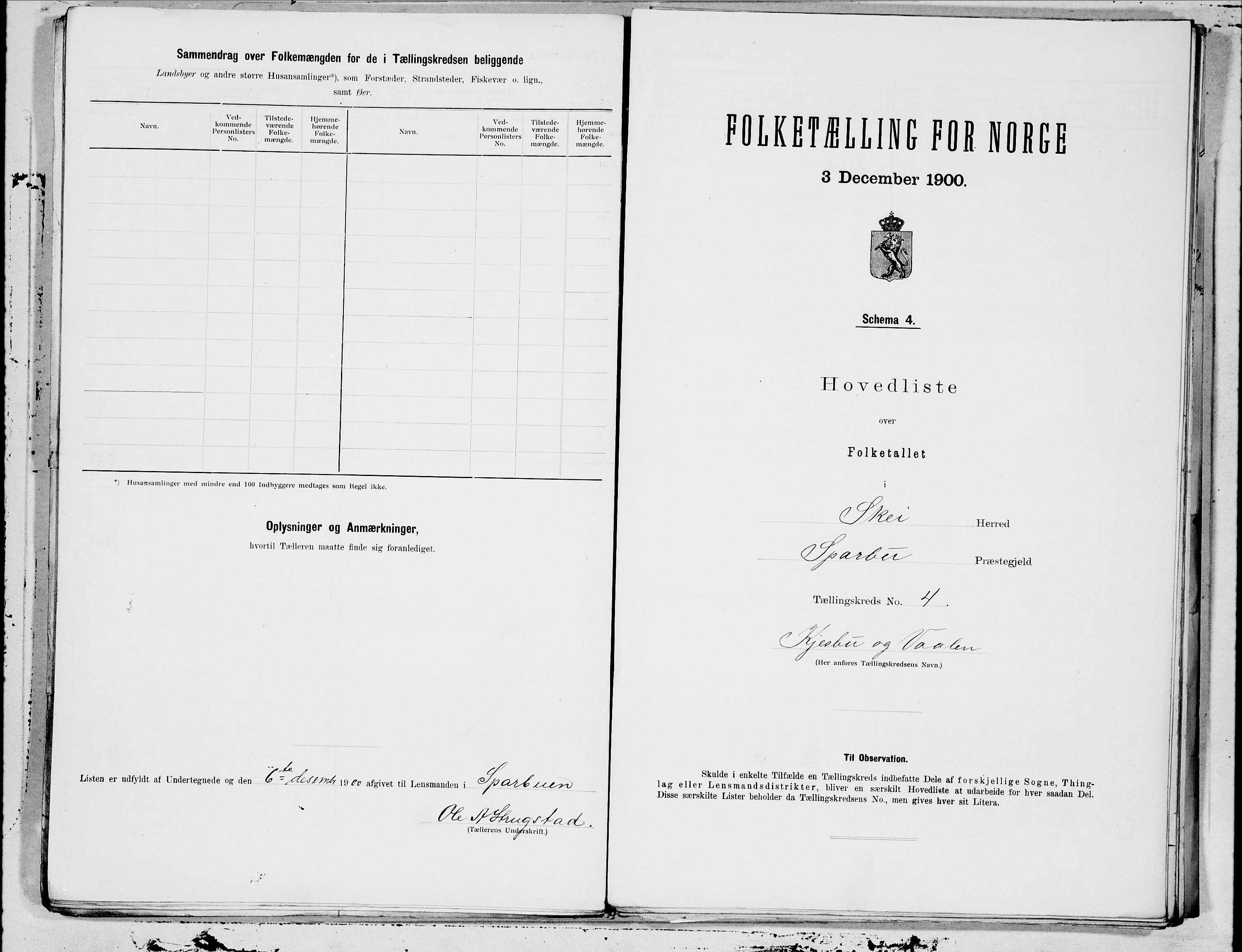 SAT, 1900 census for Skei, 1900, p. 8