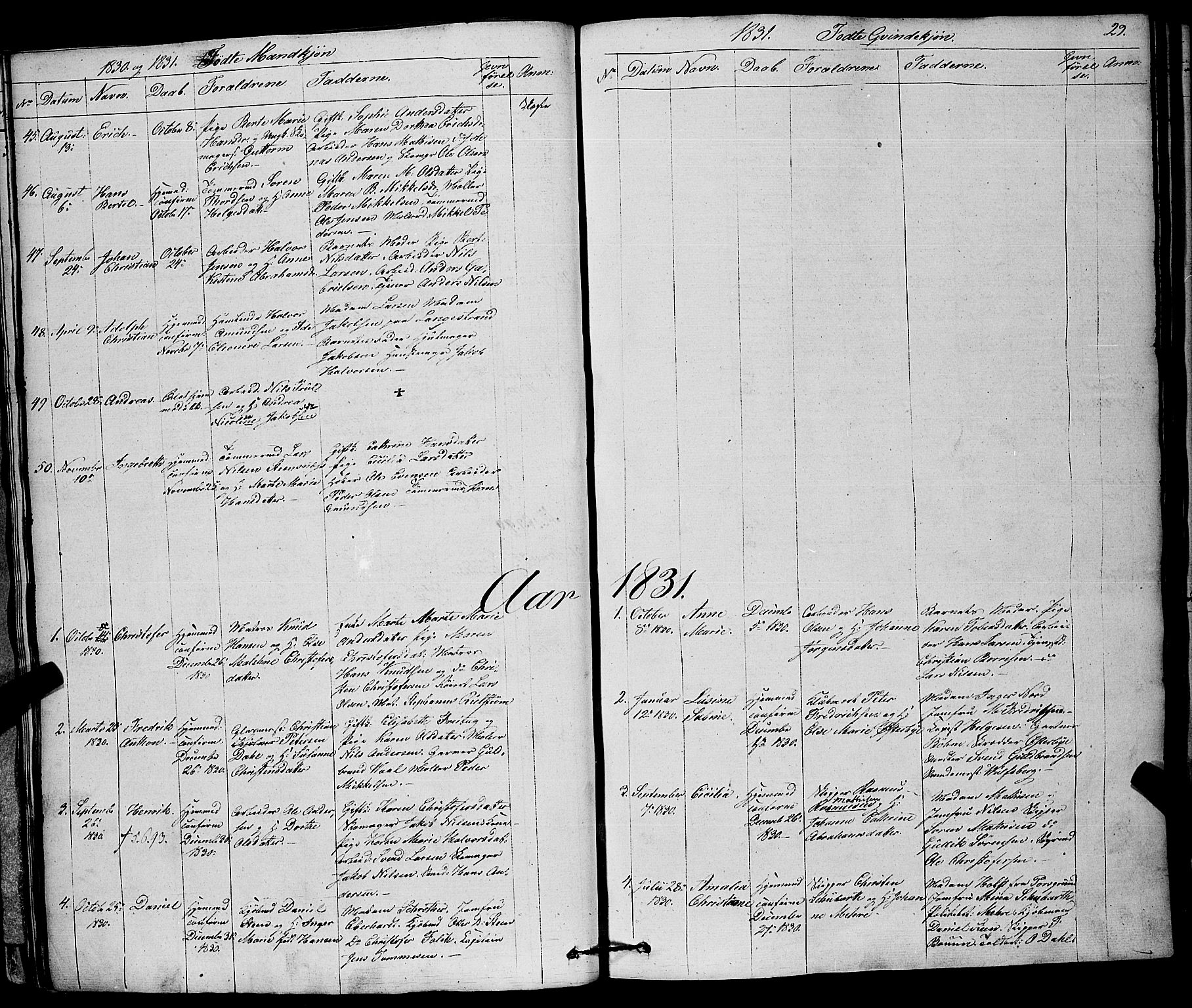 Larvik kirkebøker, SAKO/A-352/F/Fa/L0002: Parish register (official) no. I 2, 1825-1847, p. 29