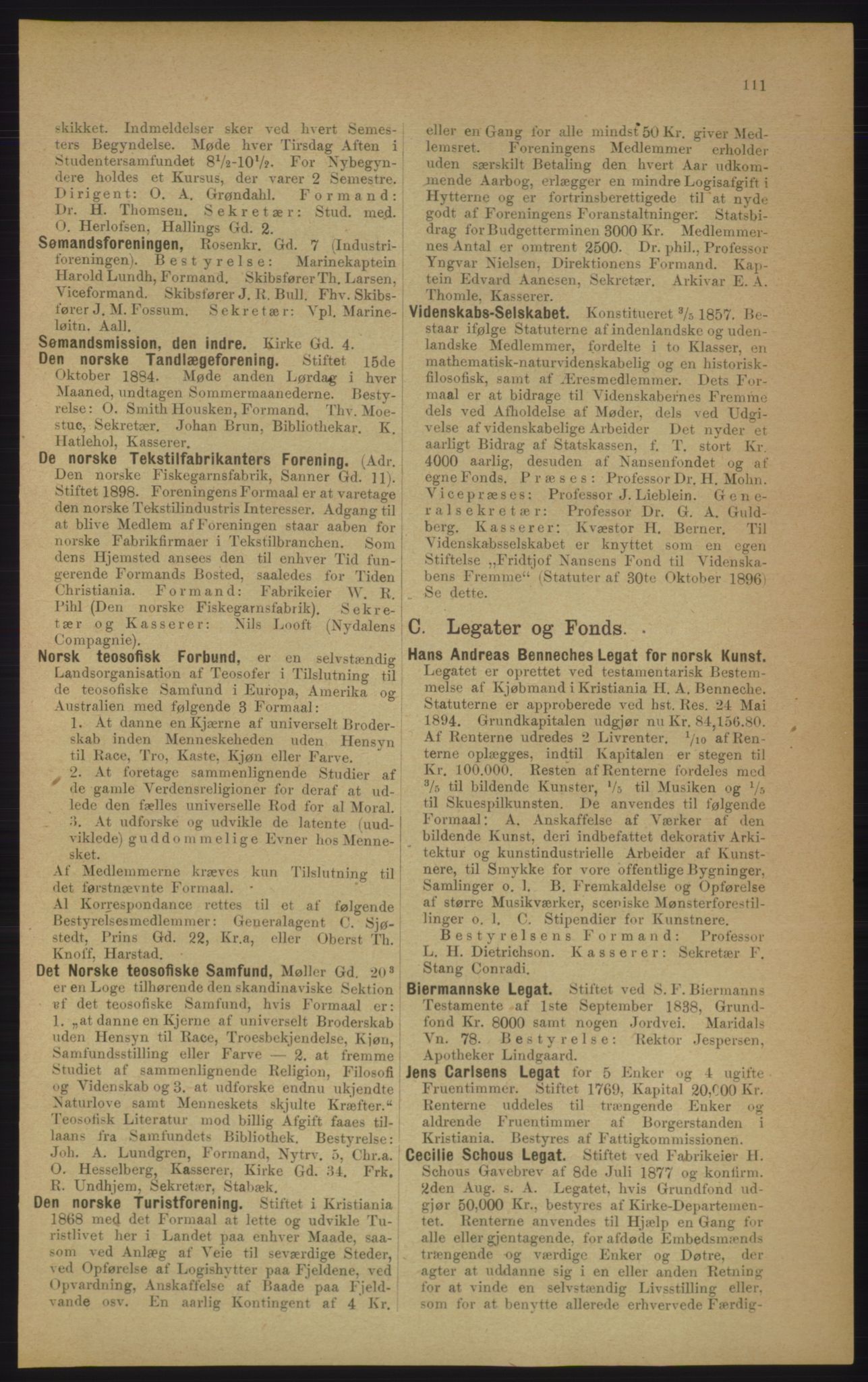 Kristiania/Oslo adressebok, PUBL/-, 1906, p. 111