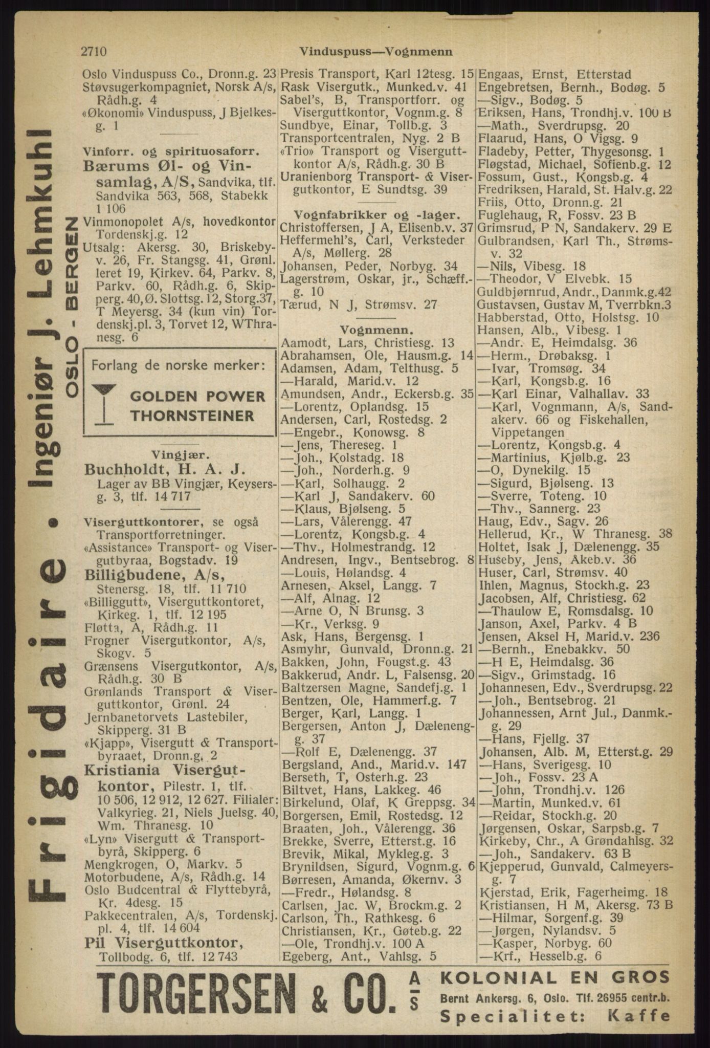 Kristiania/Oslo adressebok, PUBL/-, 1937, p. 2710