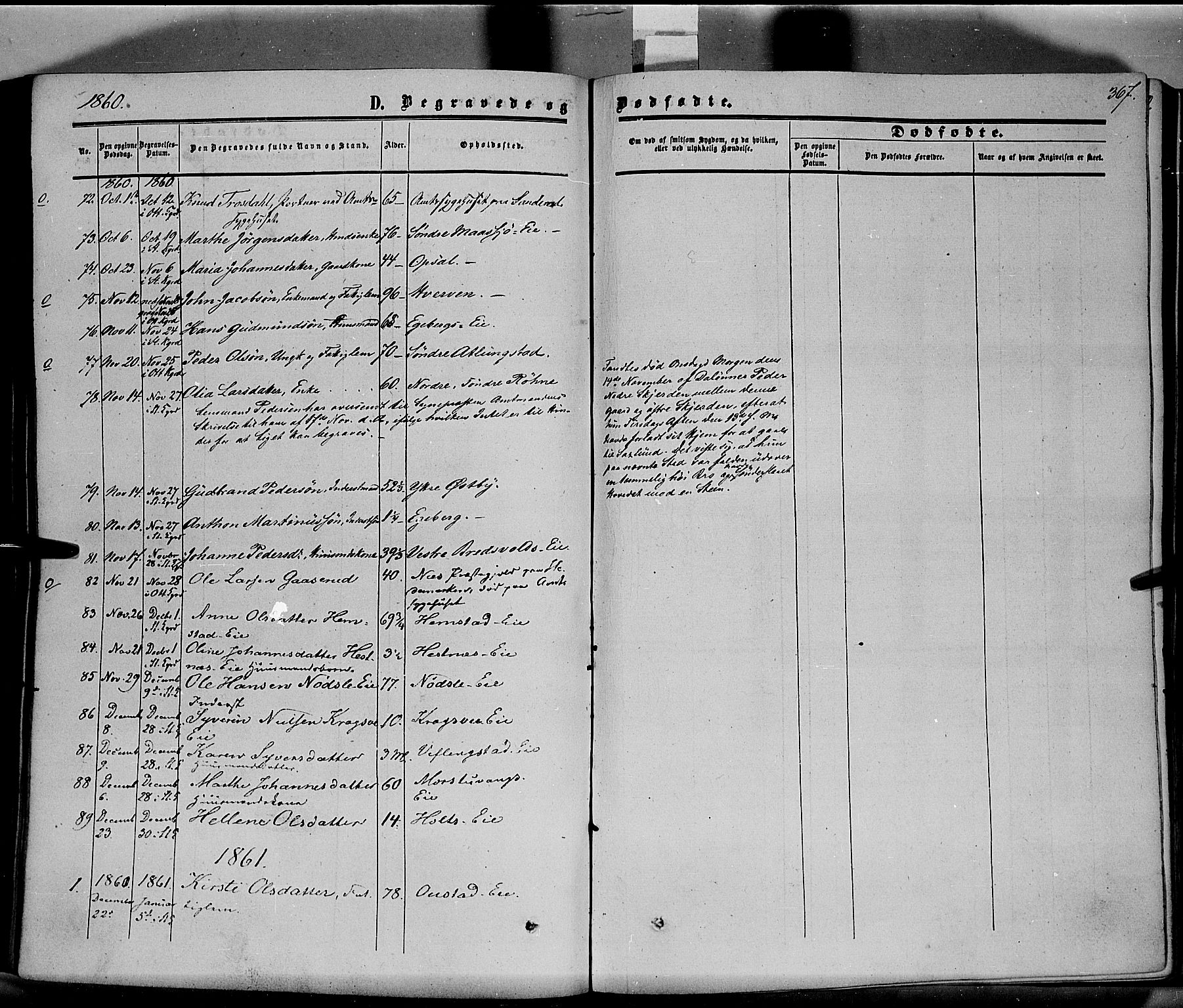 Stange prestekontor, SAH/PREST-002/K/L0012: Parish register (official) no. 12, 1852-1862, p. 367
