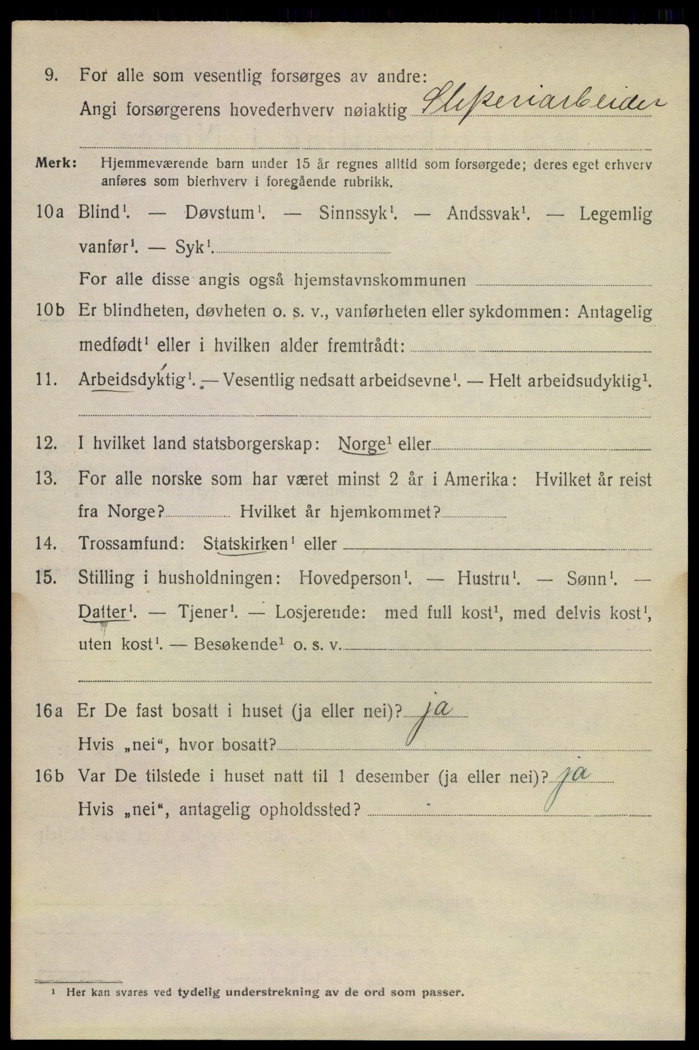 SAKO, 1920 census for Larvik, 1920, p. 18243