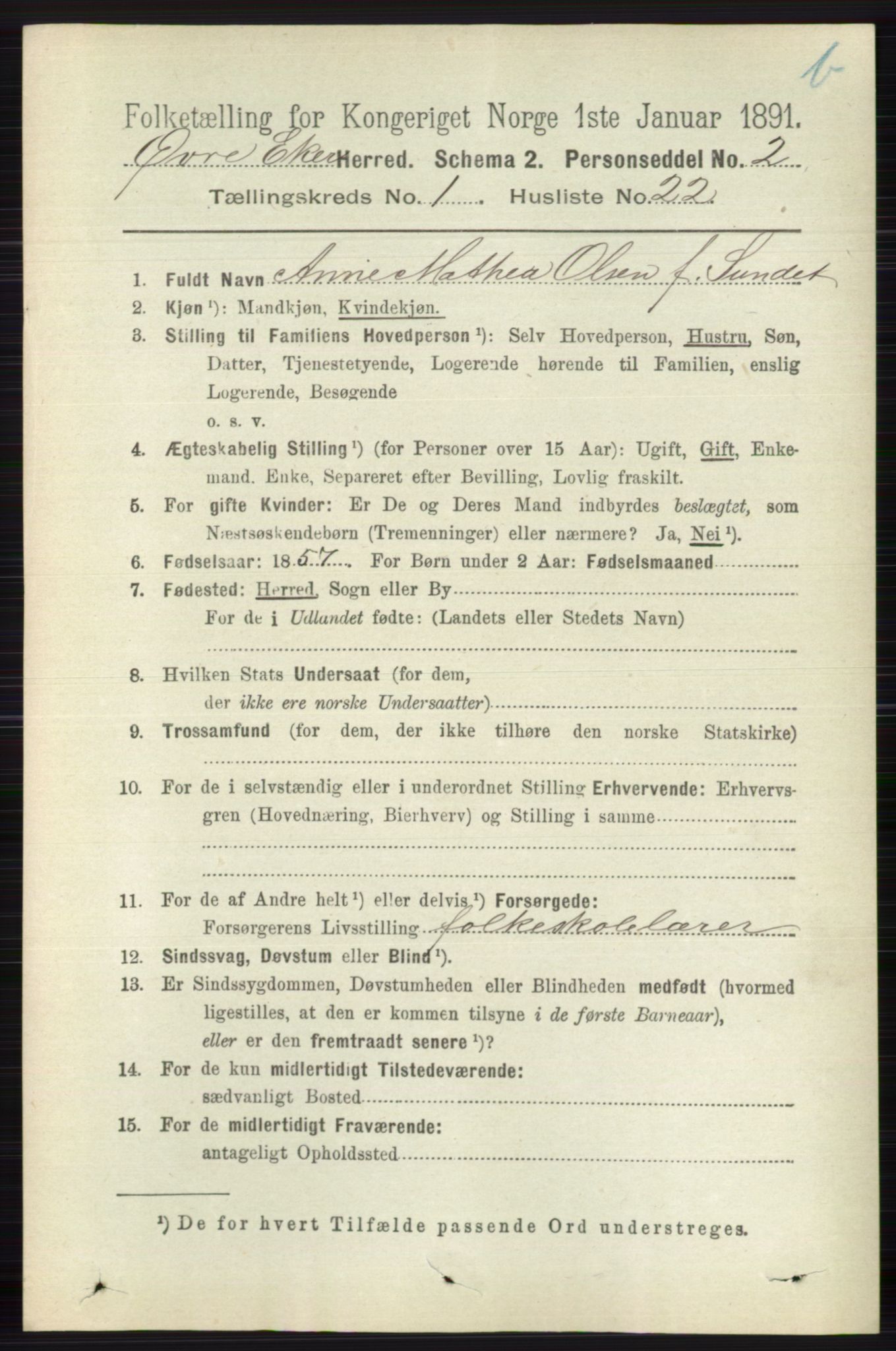 RA, 1891 census for 0624 Øvre Eiker, 1891, p. 7947