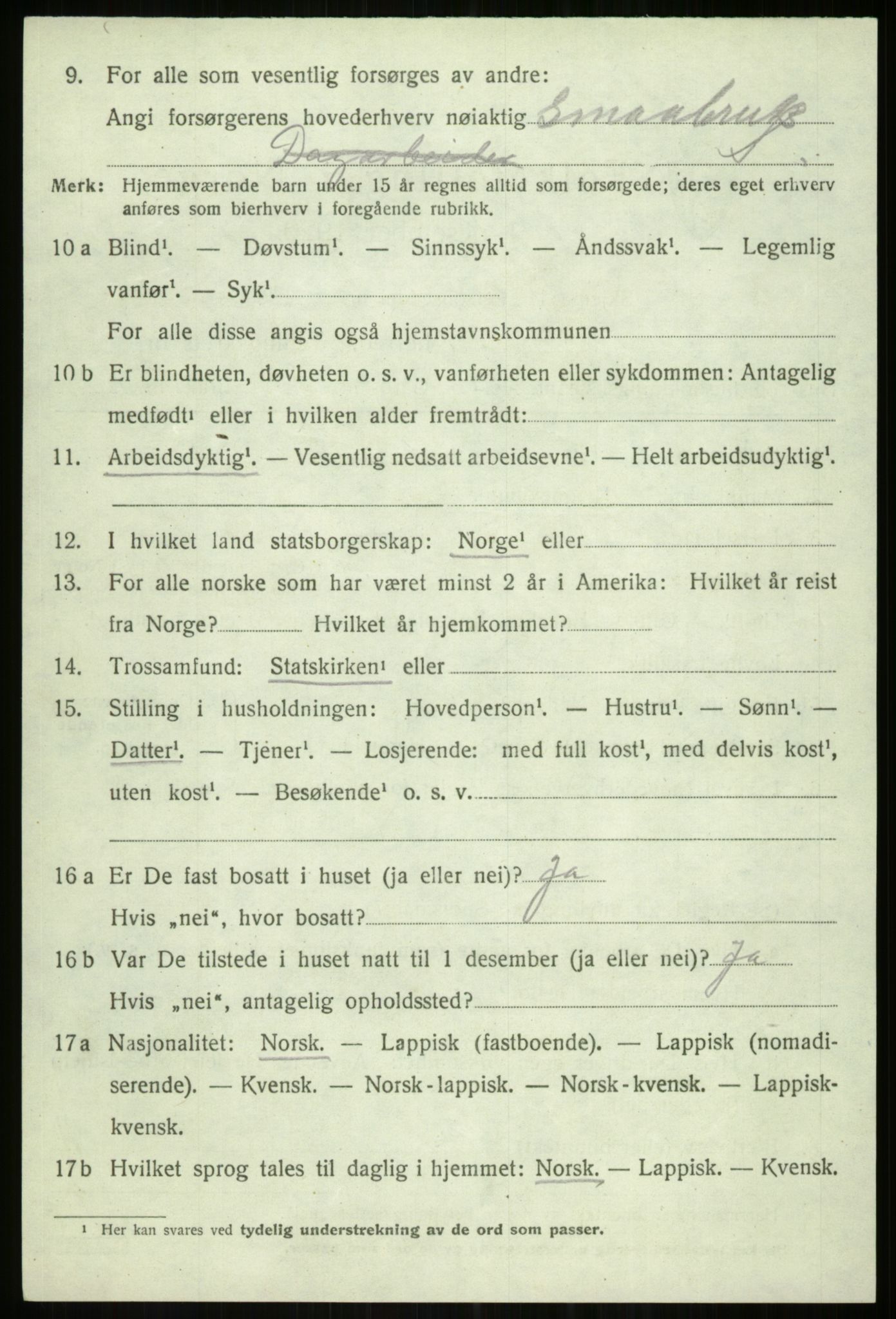 SATØ, 1920 census for Tromsøysund, 1920, p. 8895