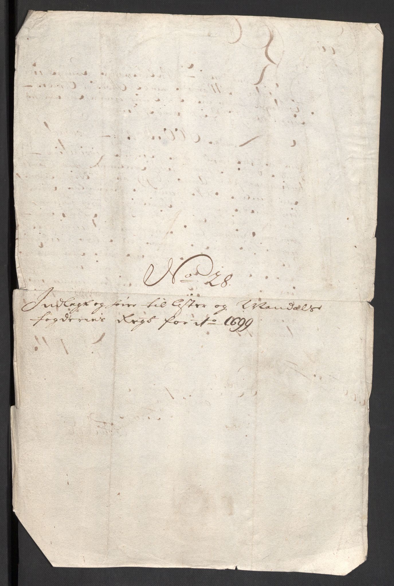 Rentekammeret inntil 1814, Reviderte regnskaper, Fogderegnskap, RA/EA-4092/R43/L2547: Fogderegnskap Lista og Mandal, 1698-1699, p. 328