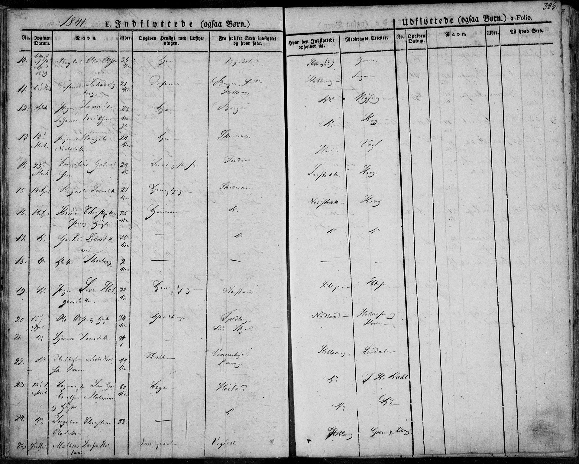 Avaldsnes sokneprestkontor, AV/SAST-A -101851/H/Ha/Haa/L0005: Parish register (official) no. A 5.2, 1825-1841, p. 386