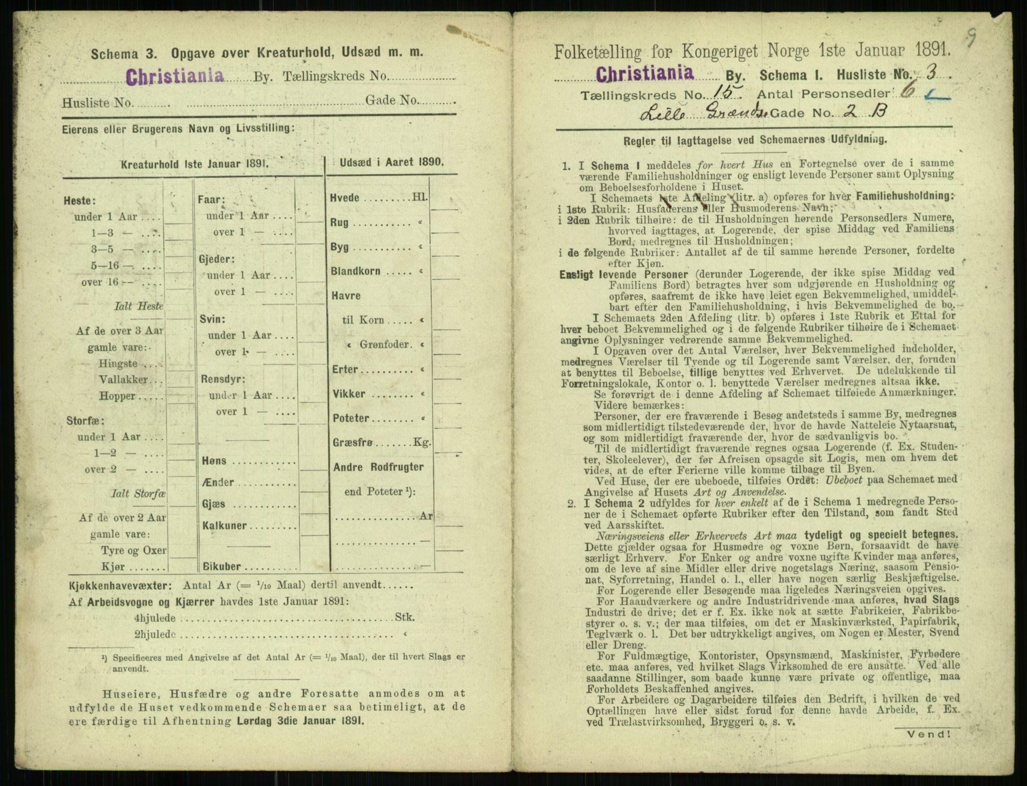 RA, 1891 census for 0301 Kristiania, 1891, p. 6815