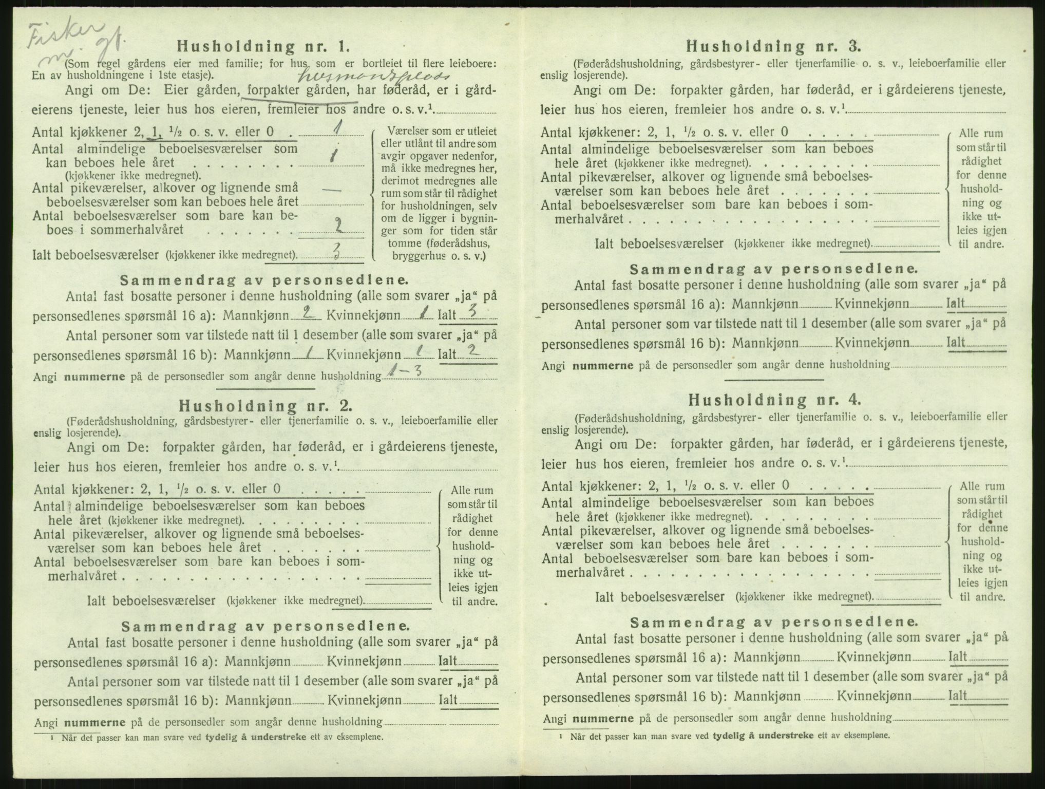 SAT, 1920 census for Aure, 1920, p. 689