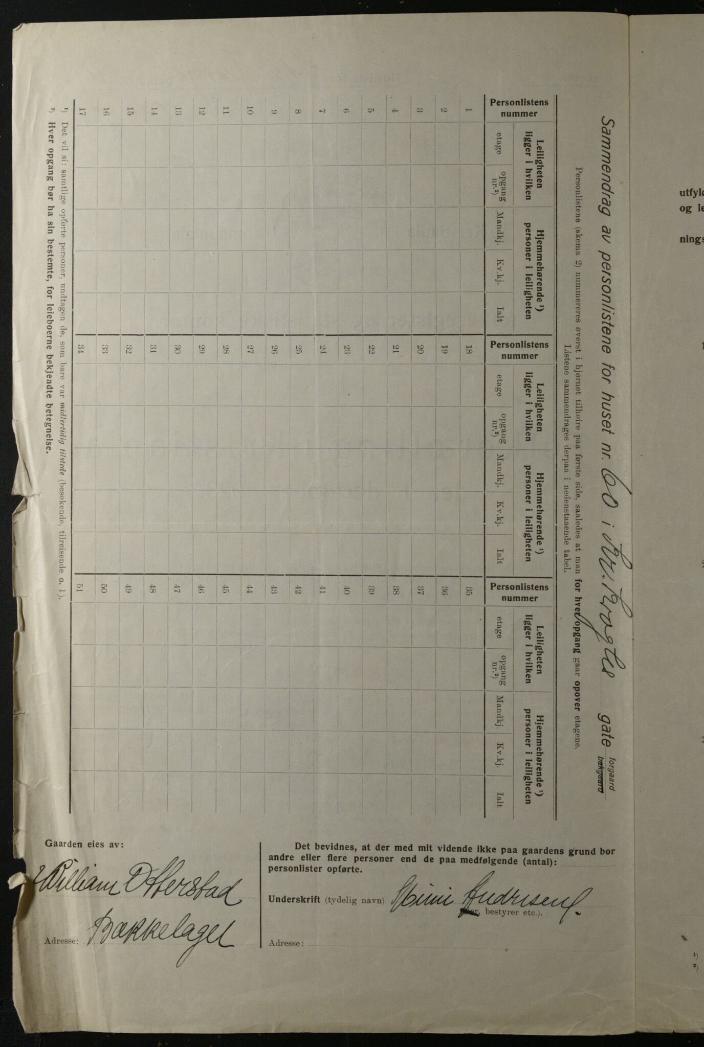 OBA, Municipal Census 1923 for Kristiania, 1923, p. 13667