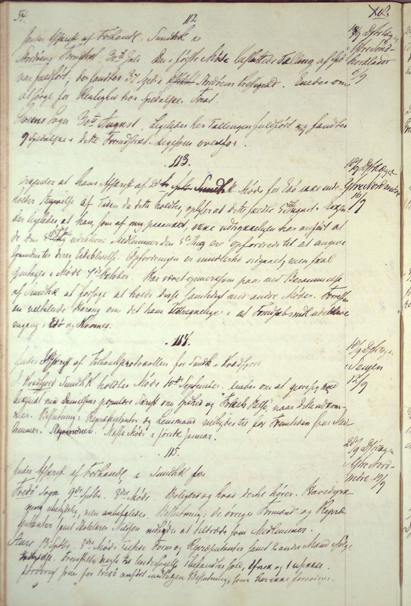 Lepraarkiver - Overlegen for den spedalske sykdom, AV/SAB-A-61001/B.c/L0001: Journal, 1854-1859, p. 54