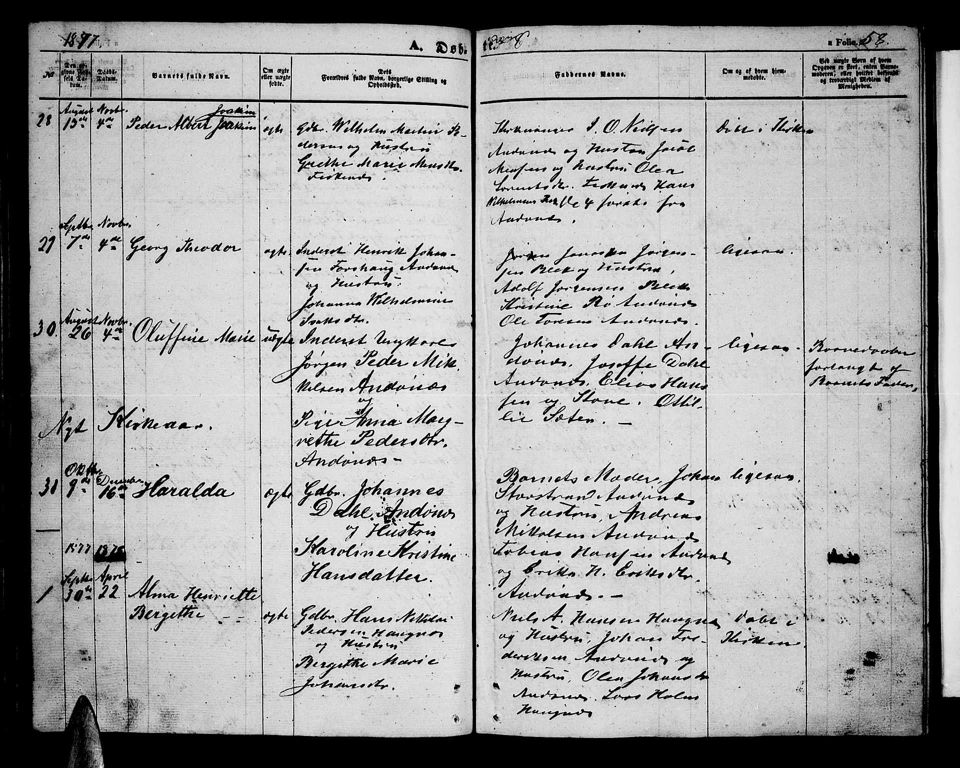 Ministerialprotokoller, klokkerbøker og fødselsregistre - Nordland, SAT/A-1459/899/L1447: Parish register (copy) no. 899C02, 1855-1886, p. 58