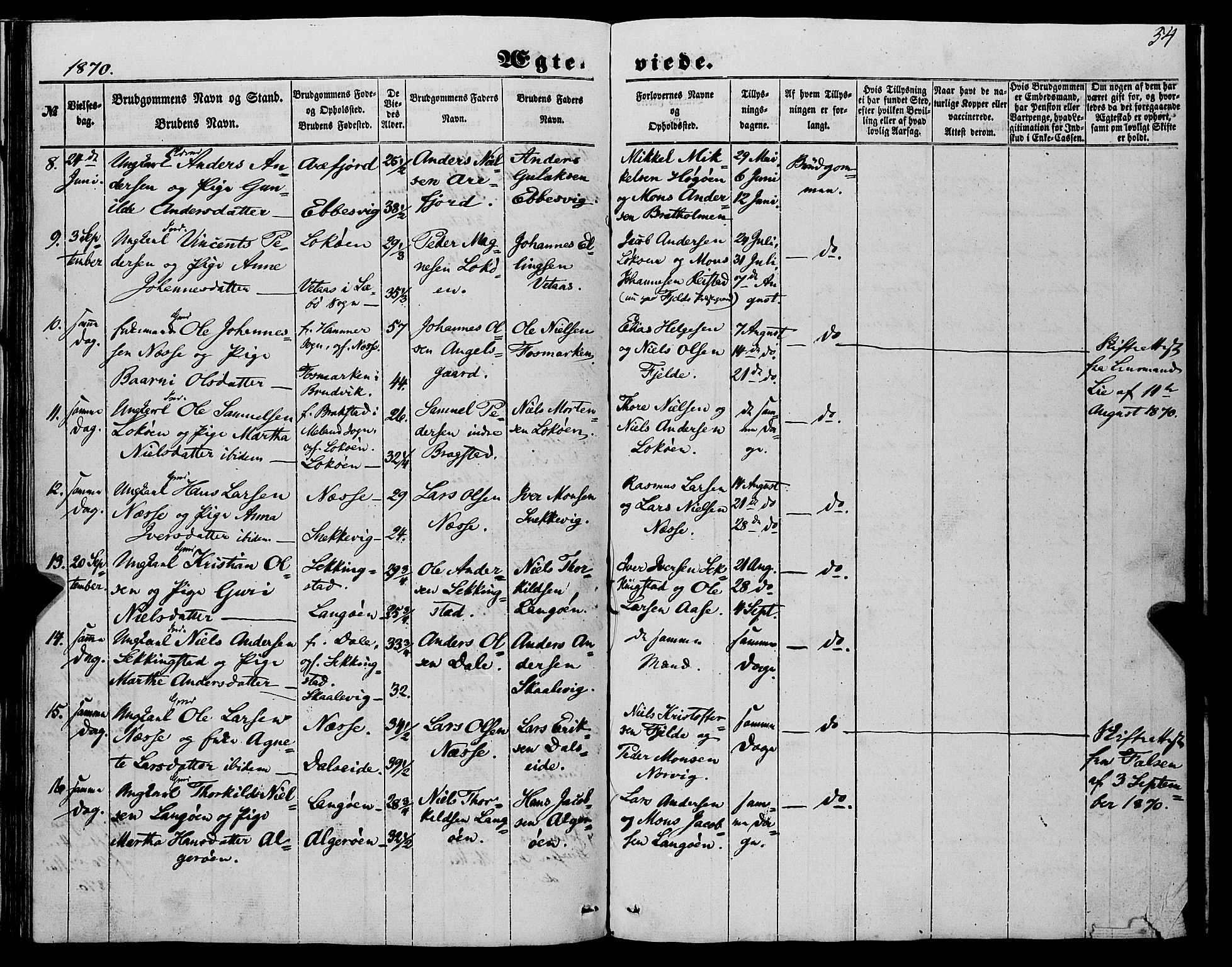 Fjell sokneprestembete, SAB/A-75301/H/Haa: Parish register (official) no. A 6, 1849-1877, p. 54