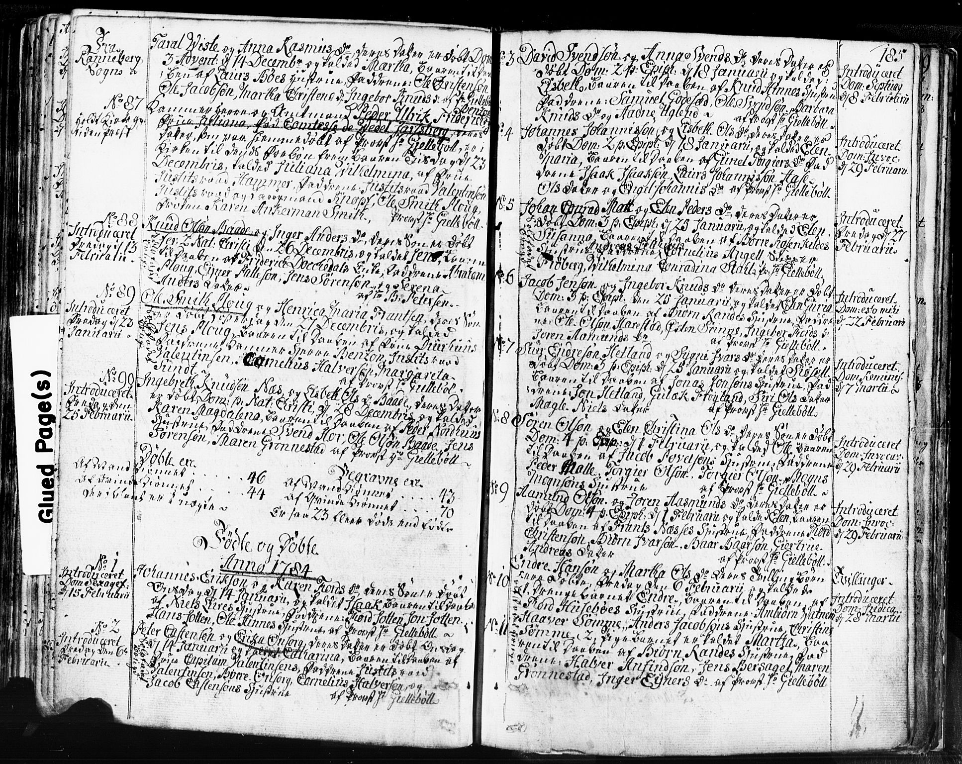 Domkirken sokneprestkontor, SAST/A-101812/001/30/30BB/L0004: Parish register (copy) no. B 4, 1752-1790, p. 185