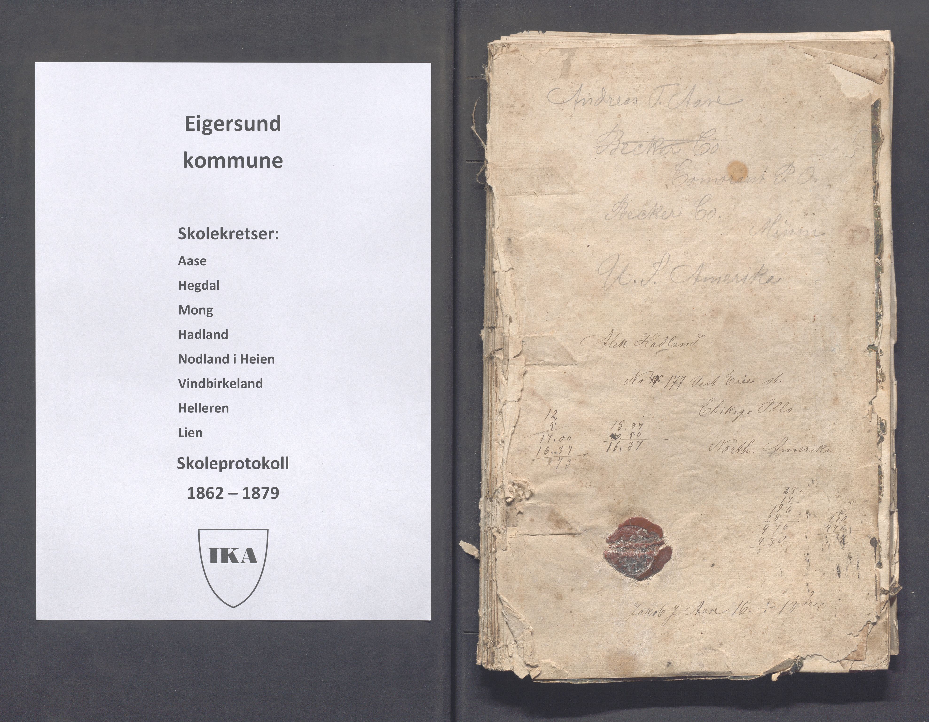 Eigersund kommune (Herredet) - Skolekommisjonen/skolestyret, IKAR/K-100453/Ja, 1862-1879