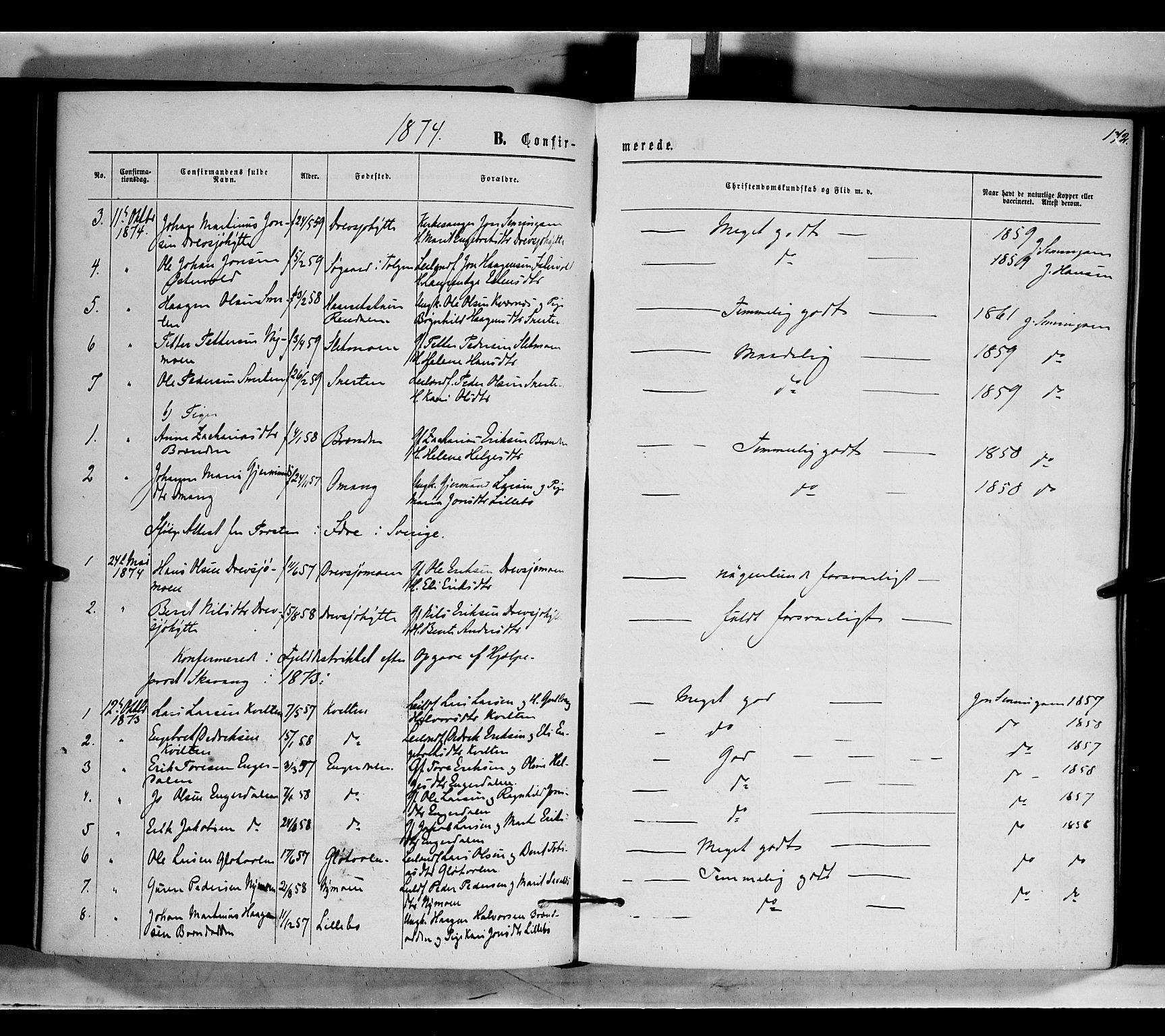Rendalen prestekontor, SAH/PREST-054/H/Ha/Haa/L0006: Parish register (official) no. 6, 1867-1877, p. 172