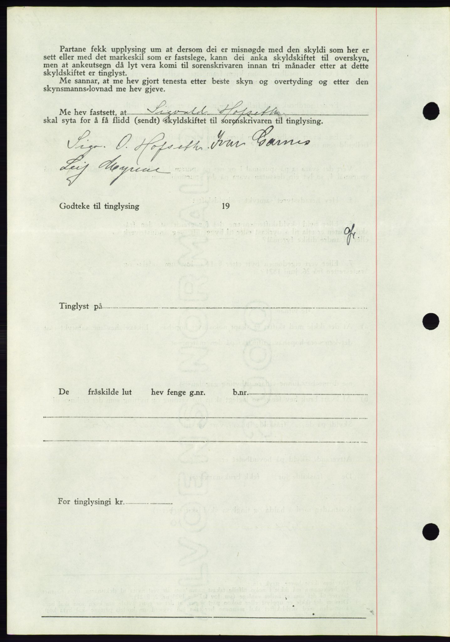 Søre Sunnmøre sorenskriveri, AV/SAT-A-4122/1/2/2C/L0071: Mortgage book no. 65, 1941-1941, Diary no: : 348/1941