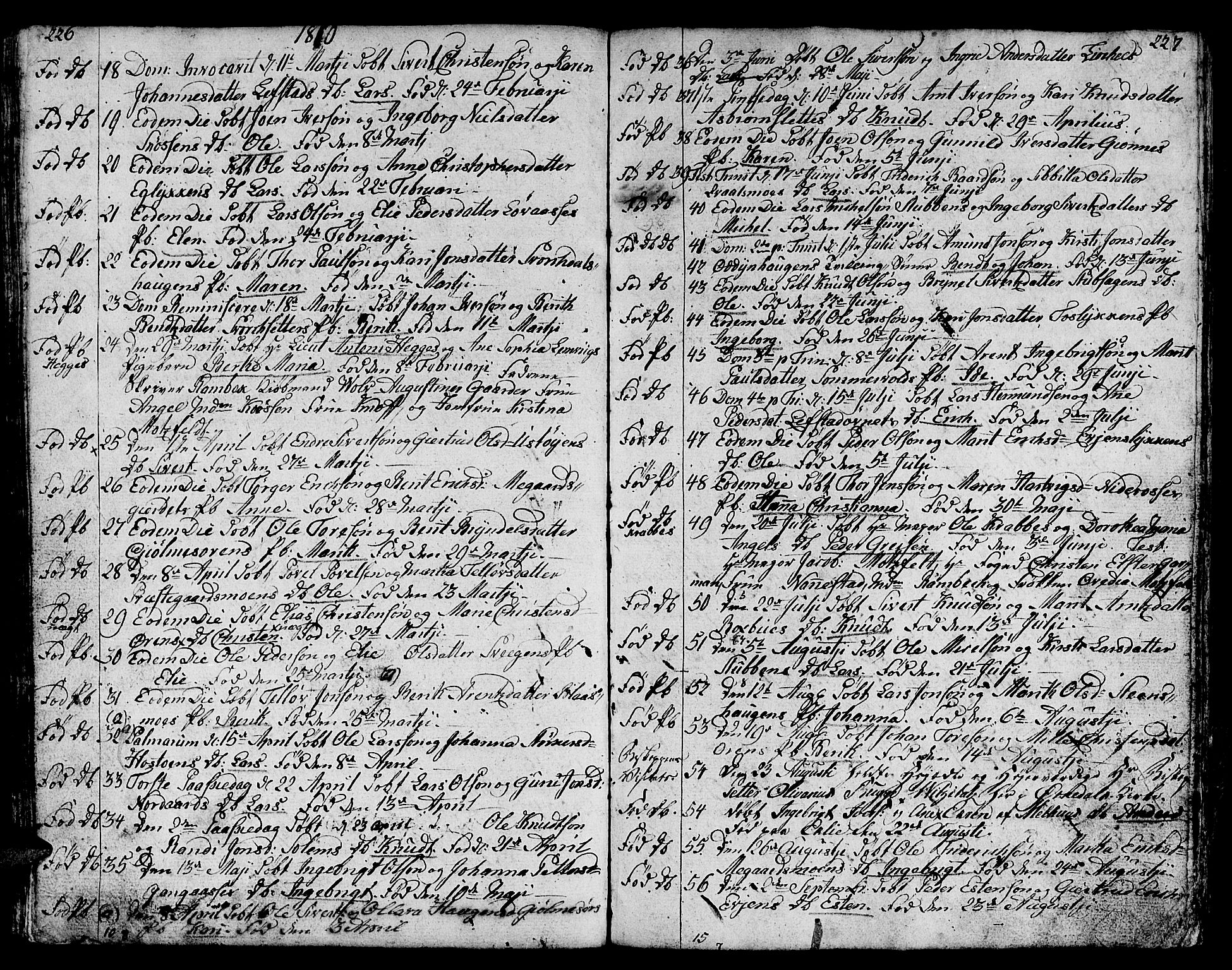 Ministerialprotokoller, klokkerbøker og fødselsregistre - Sør-Trøndelag, SAT/A-1456/668/L0815: Parish register (copy) no. 668C04, 1791-1815, p. 226-227