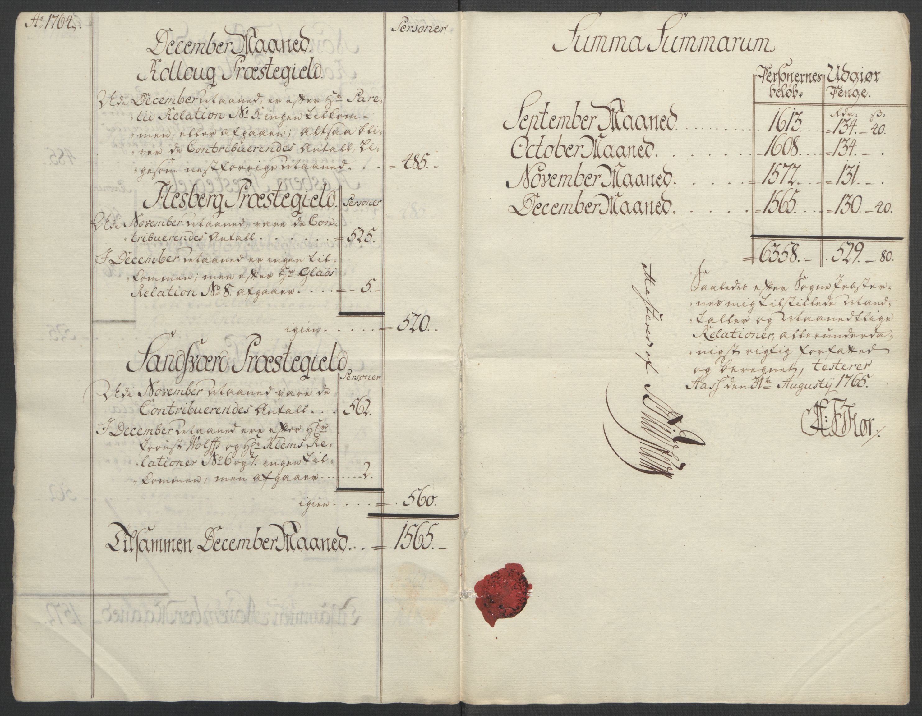 Rentekammeret inntil 1814, Reviderte regnskaper, Fogderegnskap, AV/RA-EA-4092/R24/L1672: Ekstraskatten Numedal og Sandsvær, 1762-1767, p. 239