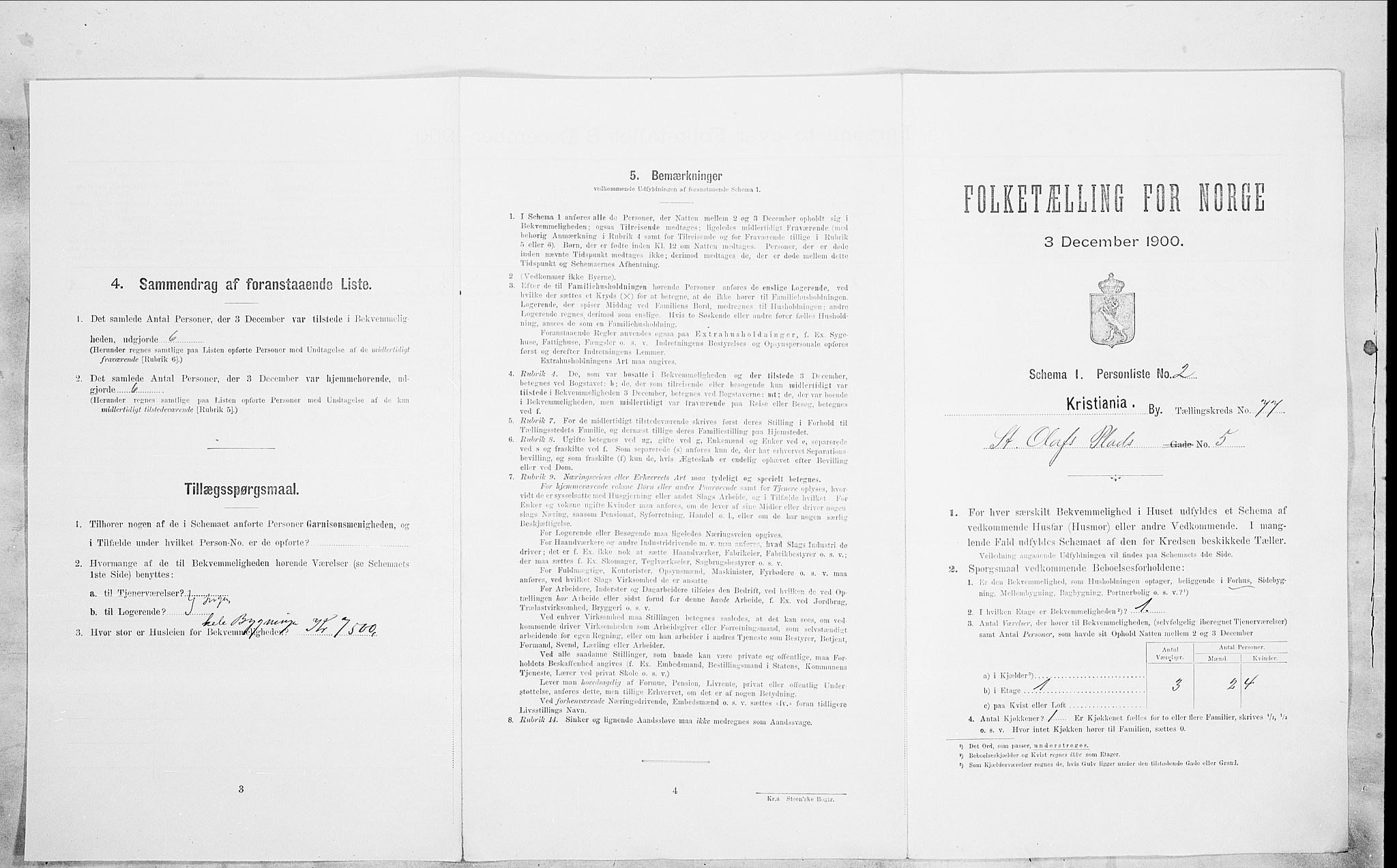 SAO, 1900 census for Kristiania, 1900, p. 90230